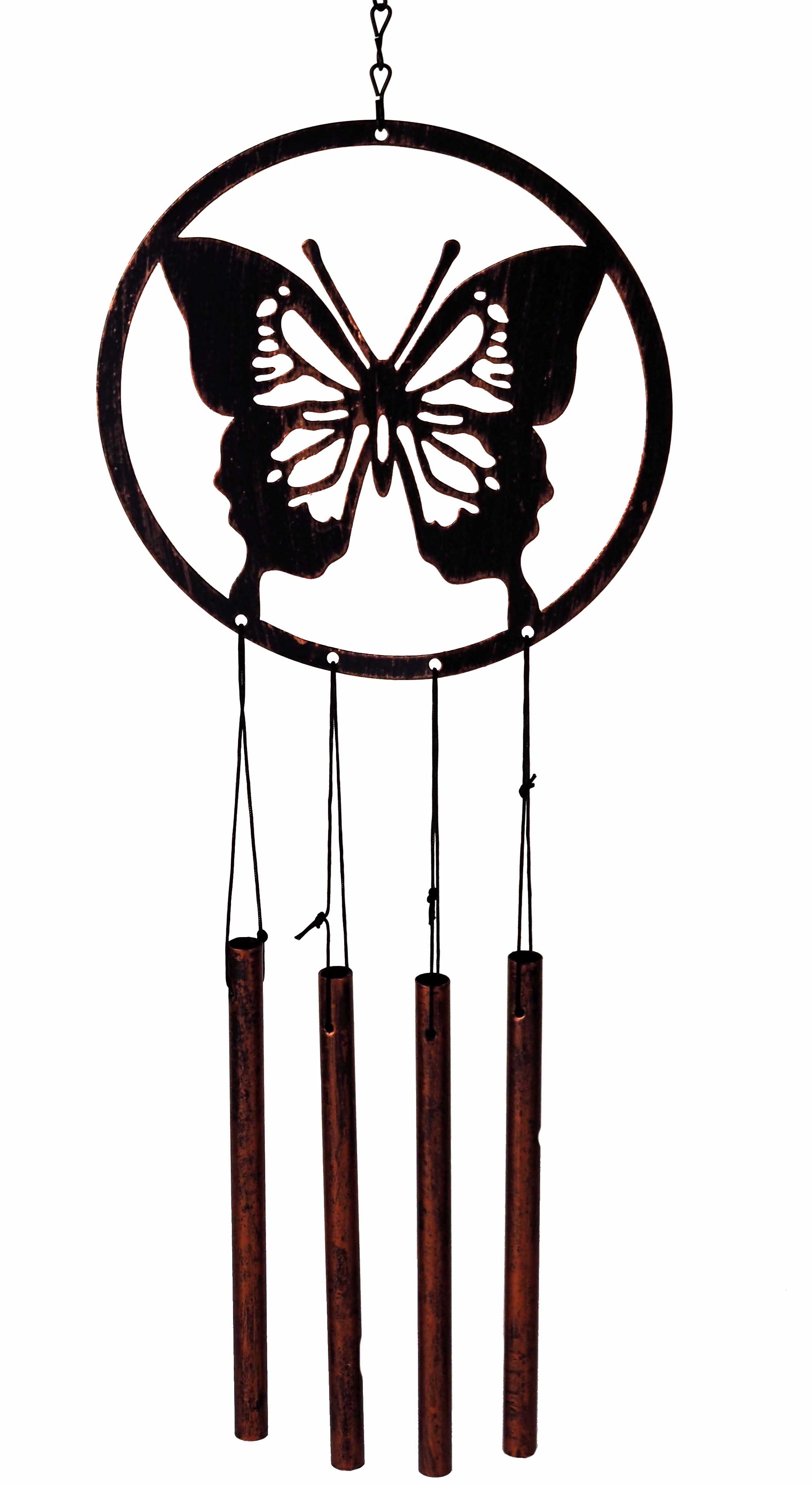 Butterfly Garden Wind Chime - Hanging Metal Mobile Ornament