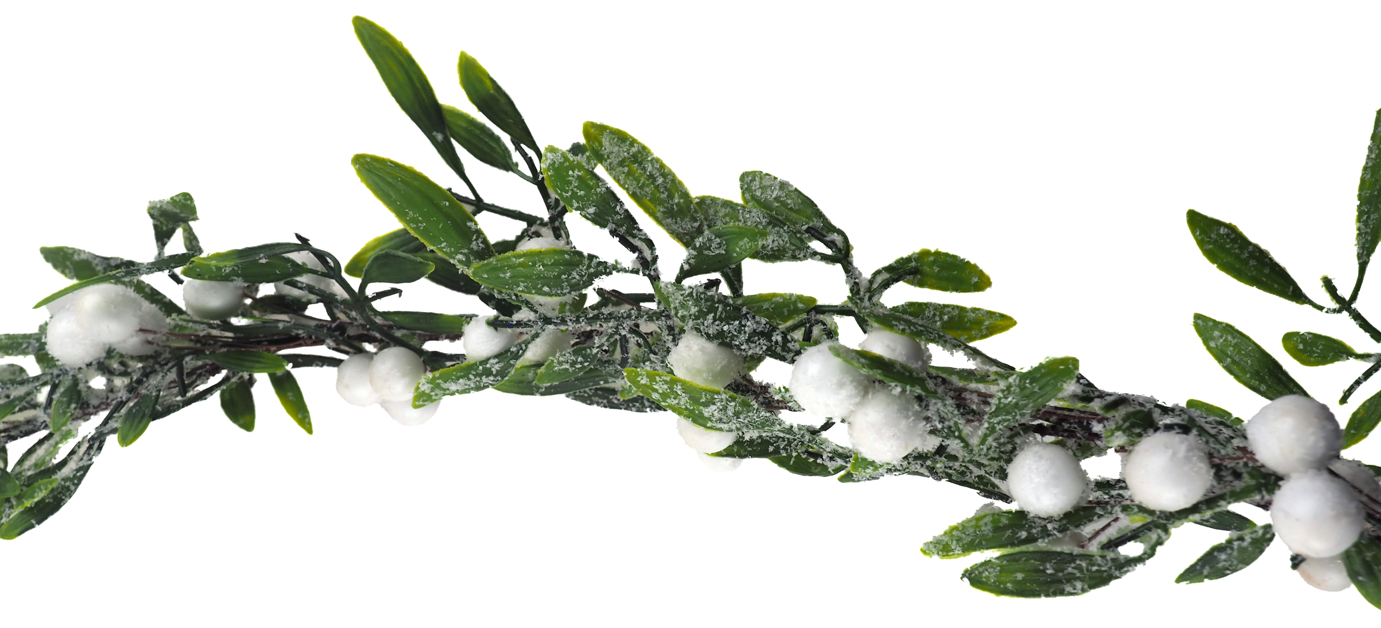 1.5m White Berry Snow frost Mistletoe Christmas Mantel Garland Decoration
