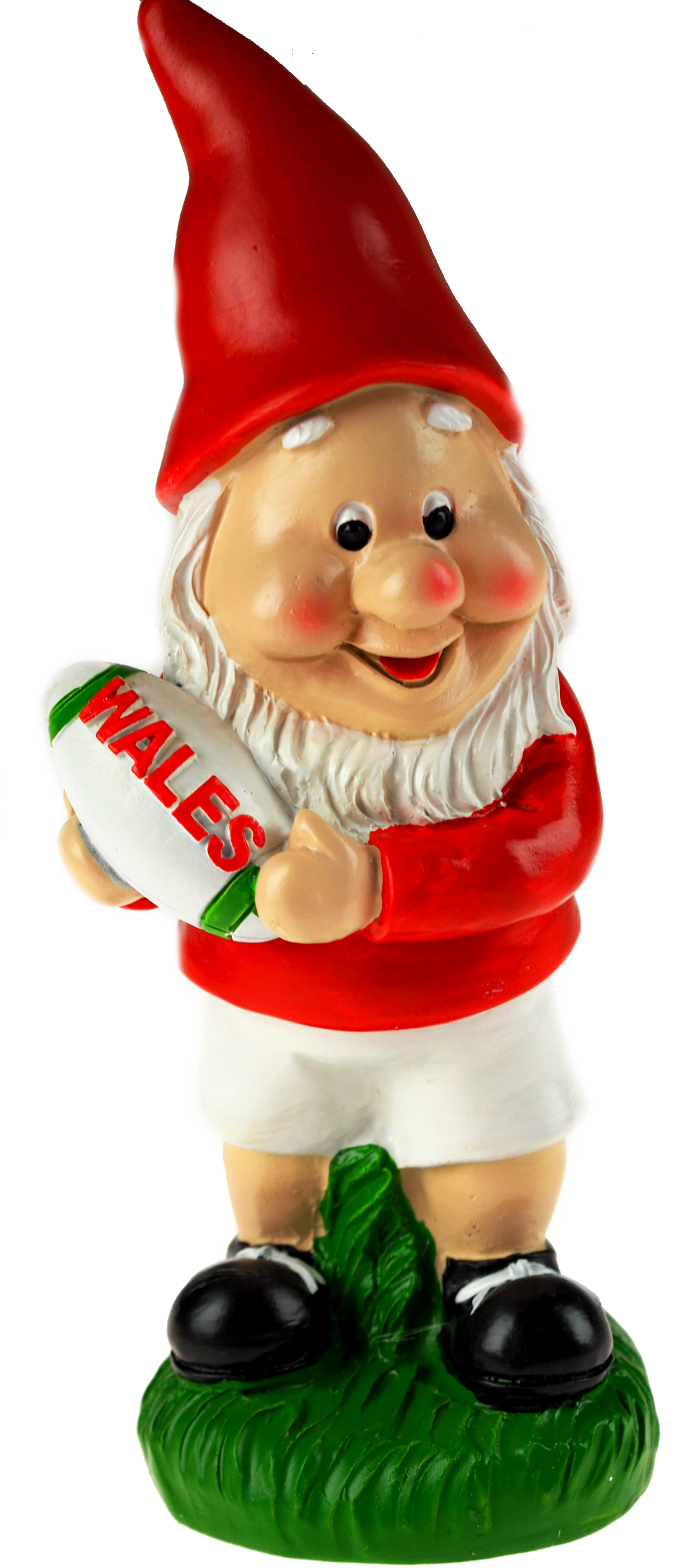 Welsh 20cm Novelty Garden Gnome Ornaments Figurine - Wales Rugby Design