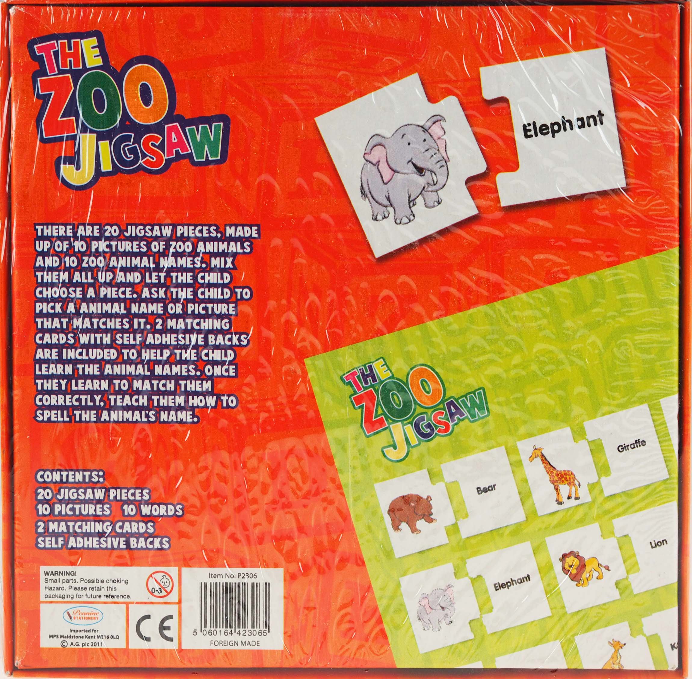 First Zoo Animal Alphabet Numbers Farm Matching Pairs