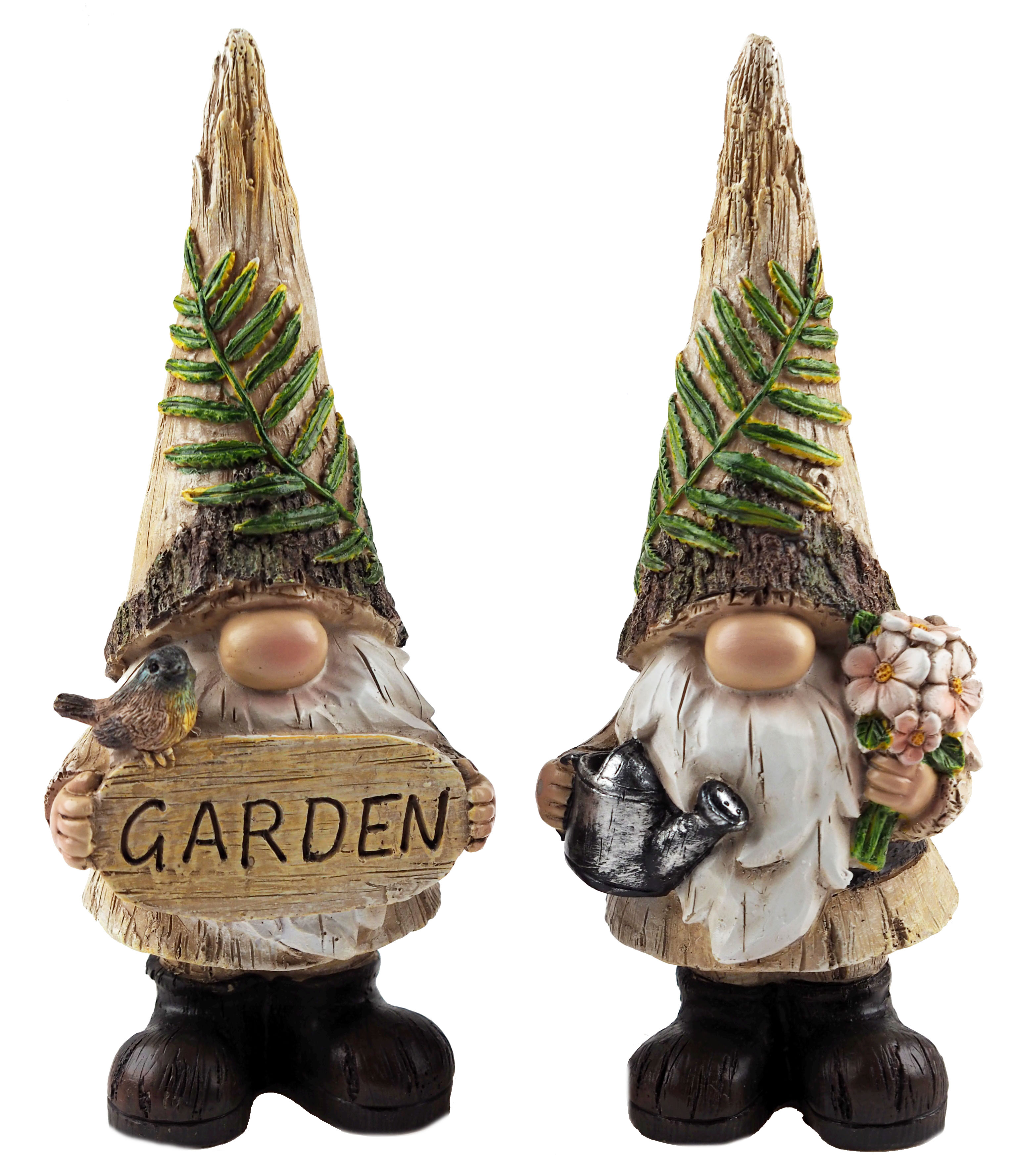 Nordic Scandinavian 20cm Garden Gnome Ornaments / Gonk Figurines (Set of 2)