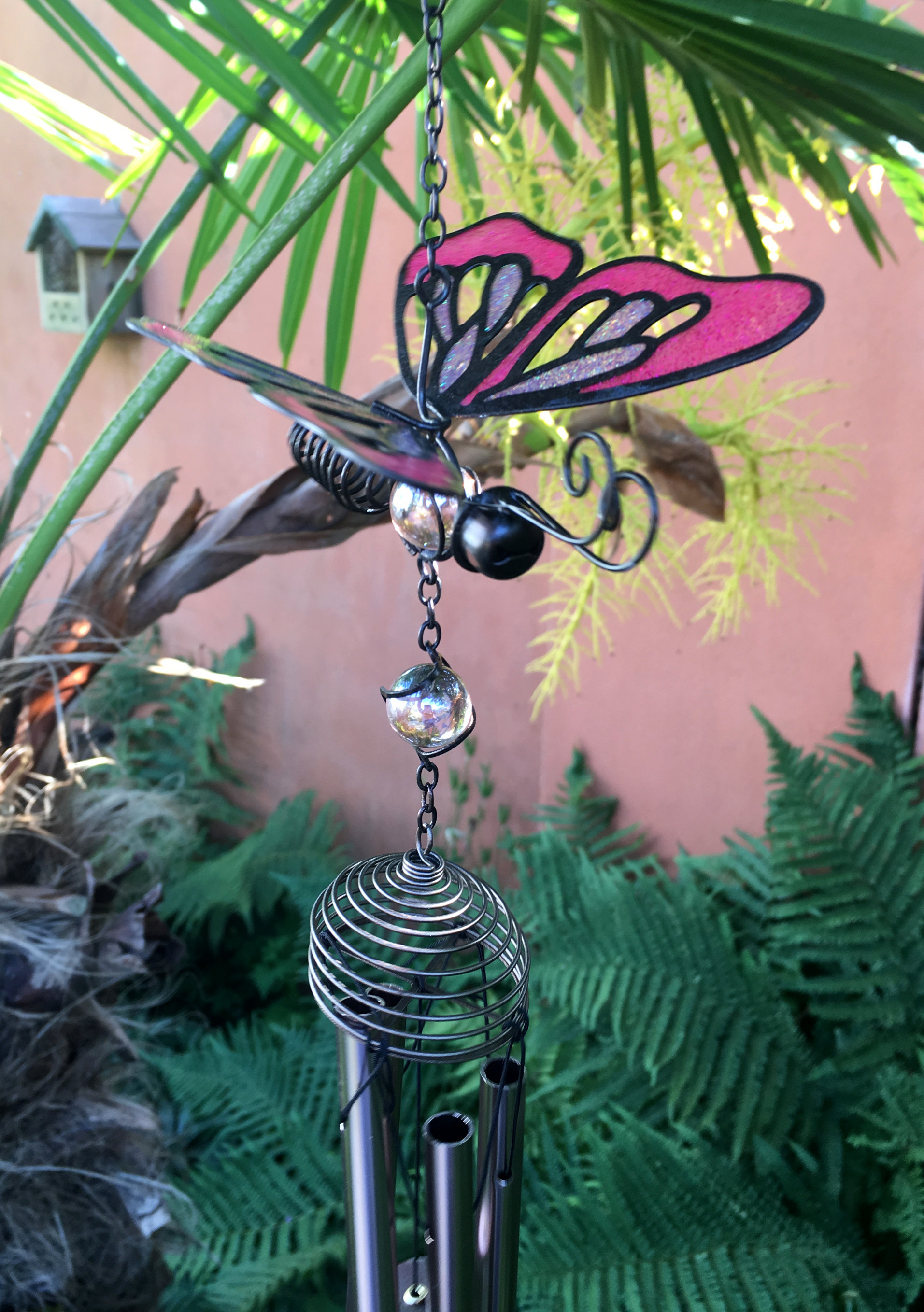 Large Metal & Glass Hanging Sun Catcher / Wind Chime Home Garden Decorations - Picture 93 of 94