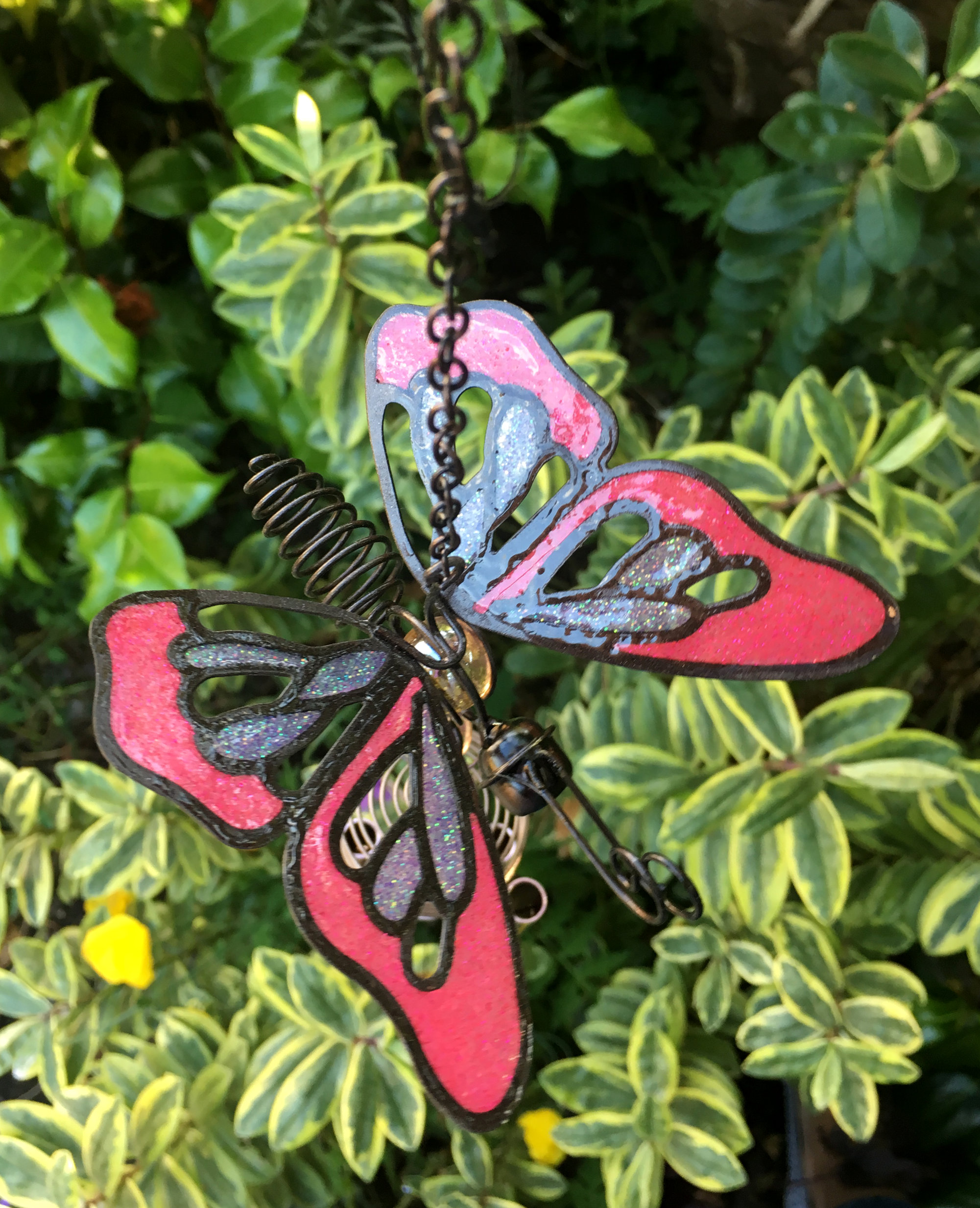 Large Metal & Glass Hanging Sun Catcher / Wind Chime Home Garden Decorations - Picture 94 of 94