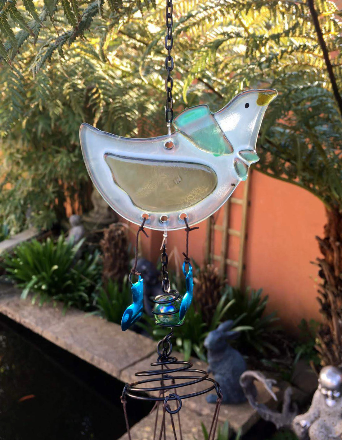 Large Metal & Glass Hanging Sun Catcher / Wind Chime Home Garden Decorations - Picture 87 of 94