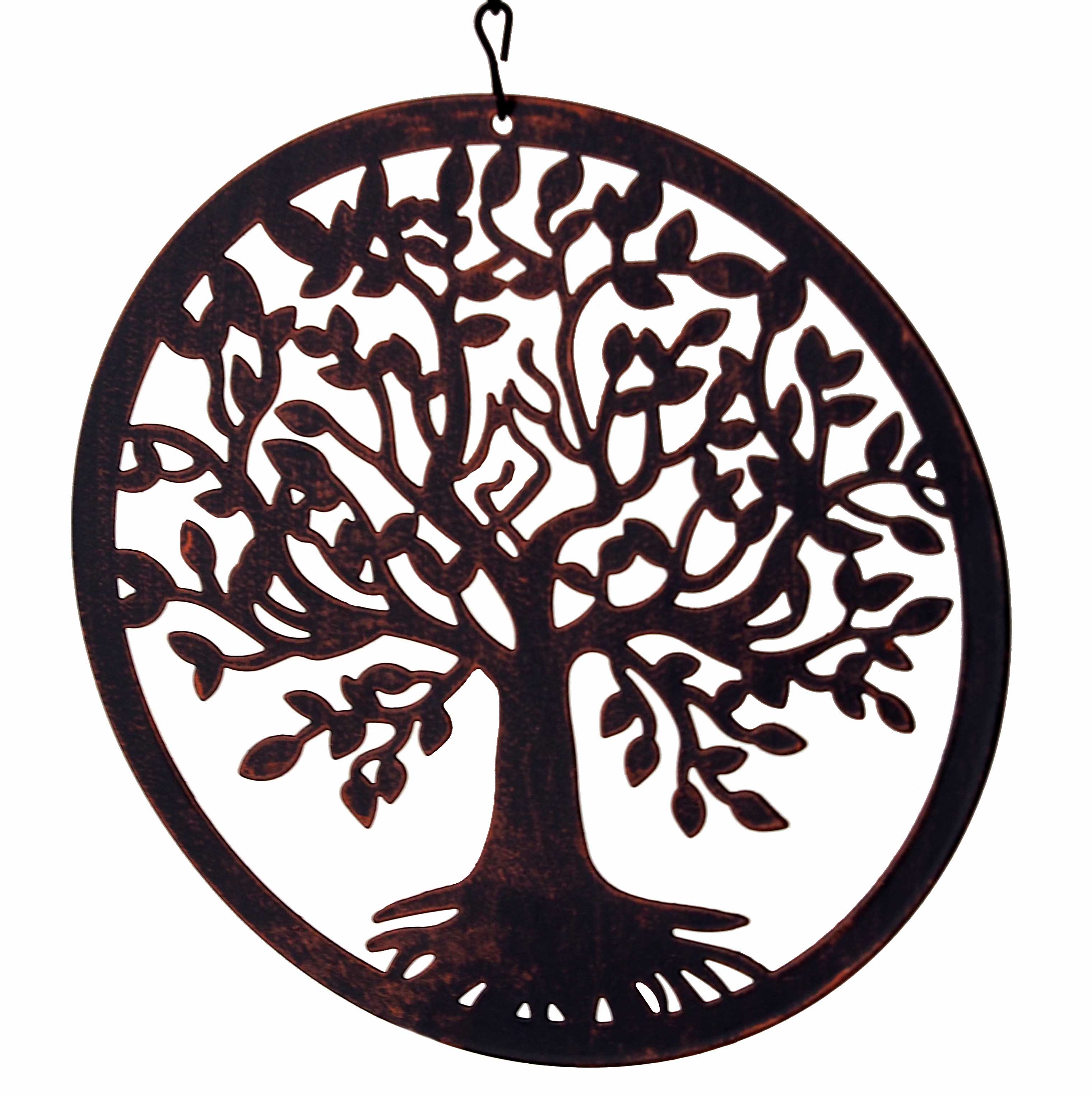 Tree Of Life Garden Hanging Metal Mobile Ornament Plaque
