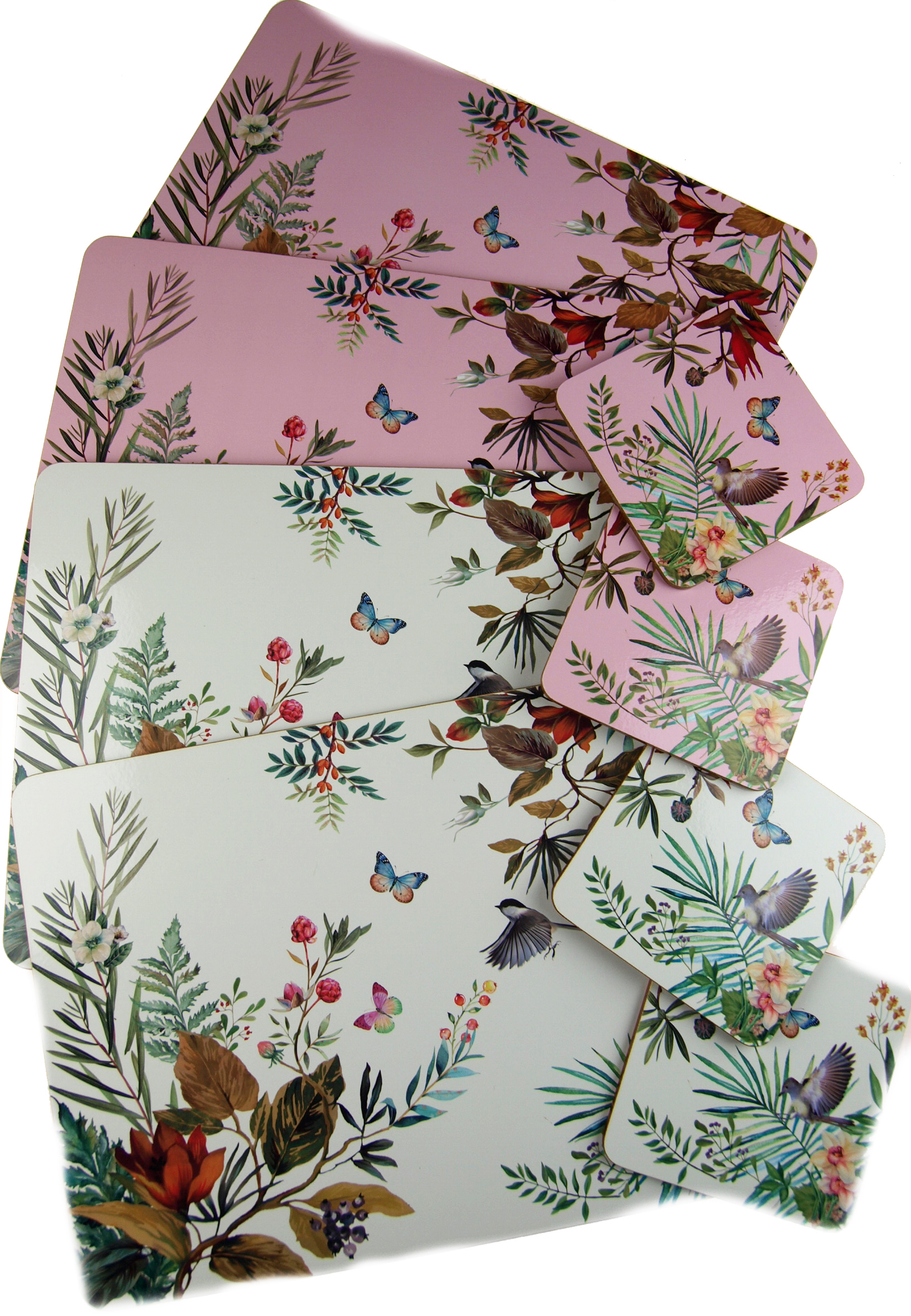 Set of 4 Hardback Placemats and 4 Matching Coasters Various Designs eBay