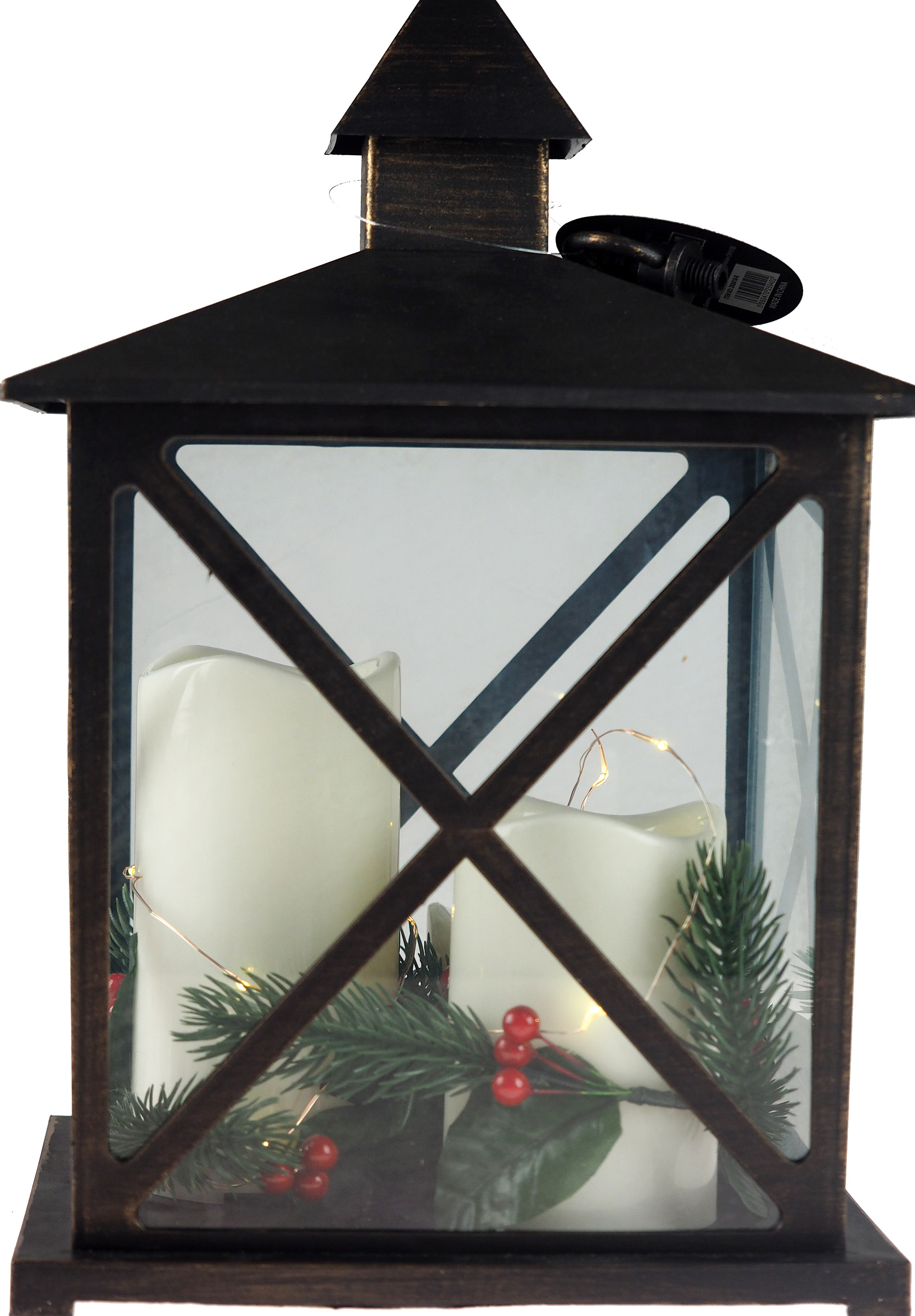 Extra Large 32cm Light Up LED Safe Candles In Lantern