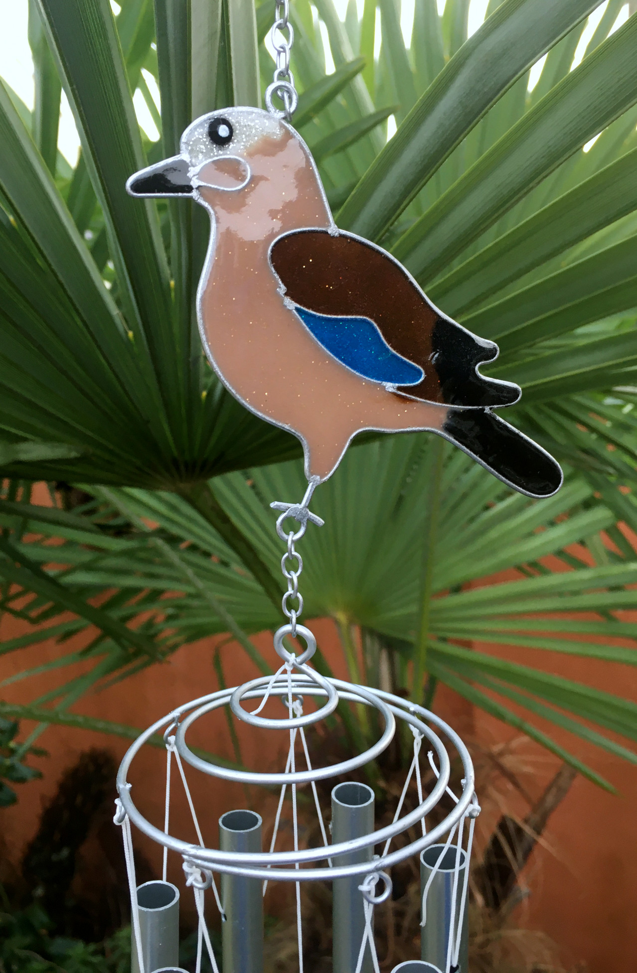 Large Metal & Glass Hanging Sun Catcher / Wind Chime Home Garden Decorations - Picture 10 of 94