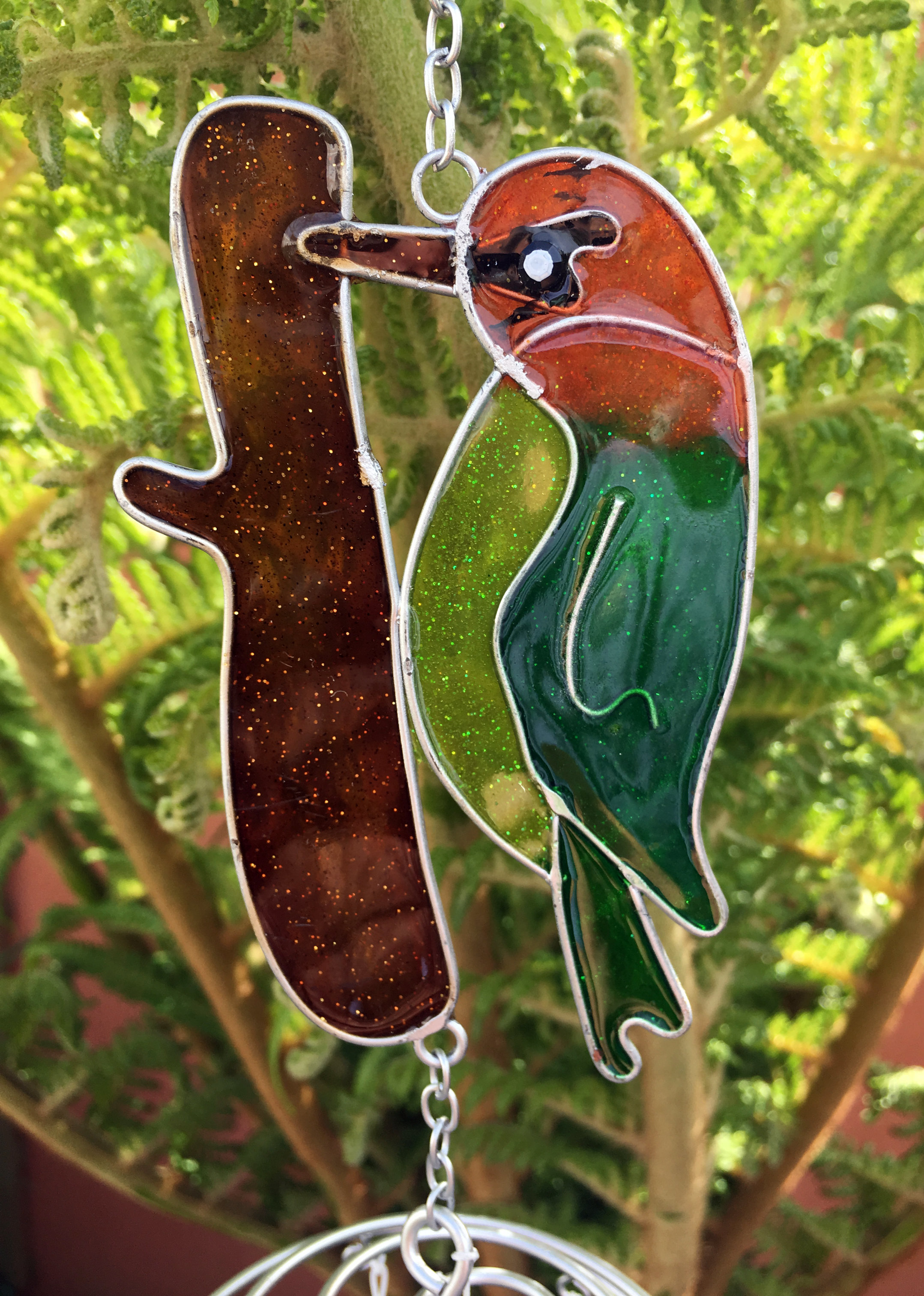 Large Metal & Glass Hanging Sun Catcher / Wind Chime Home Garden Decorations - Picture 50 of 94