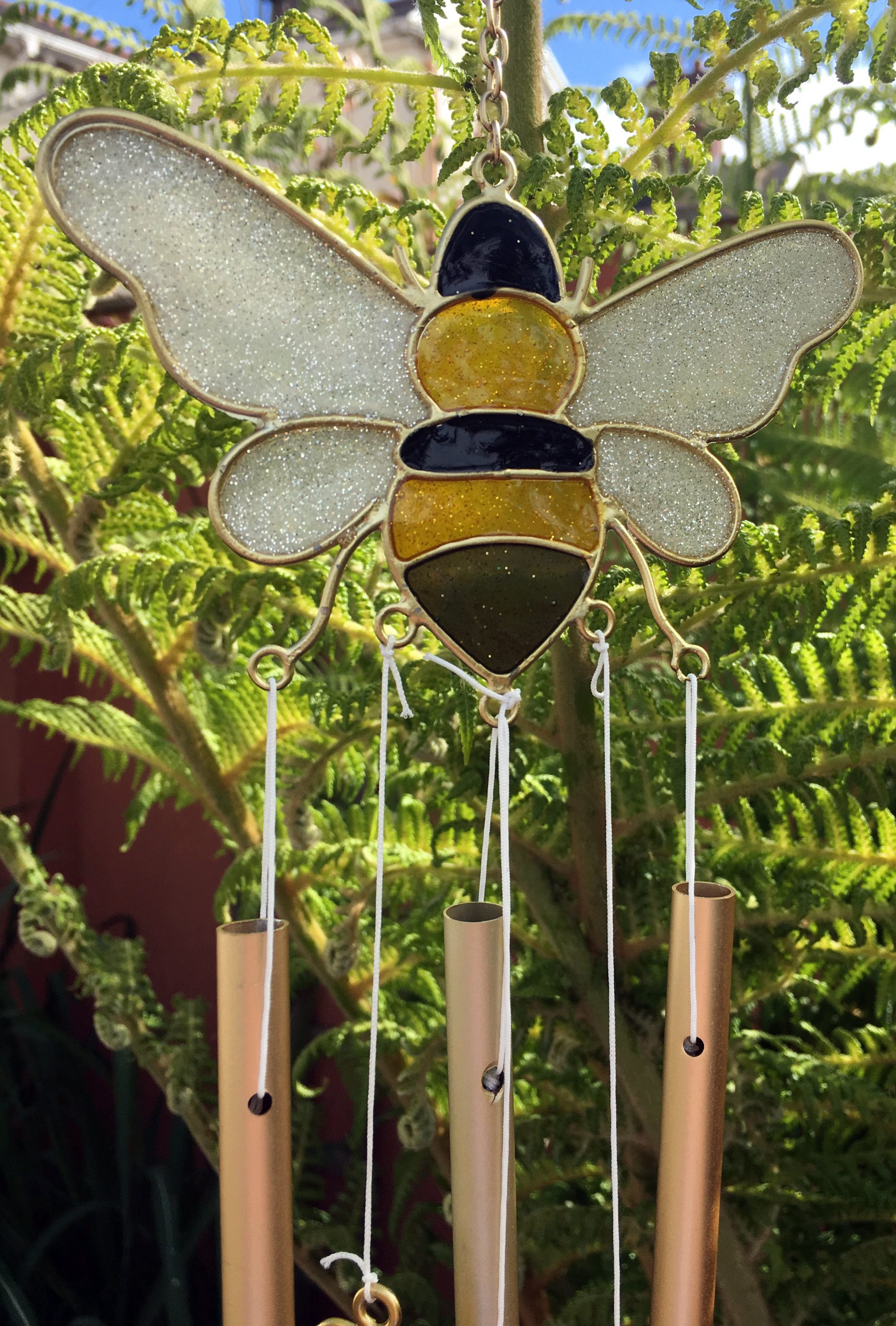 Large Metal & Glass Hanging Sun Catcher / Wind Chime Home Garden Decorations - Picture 74 of 94