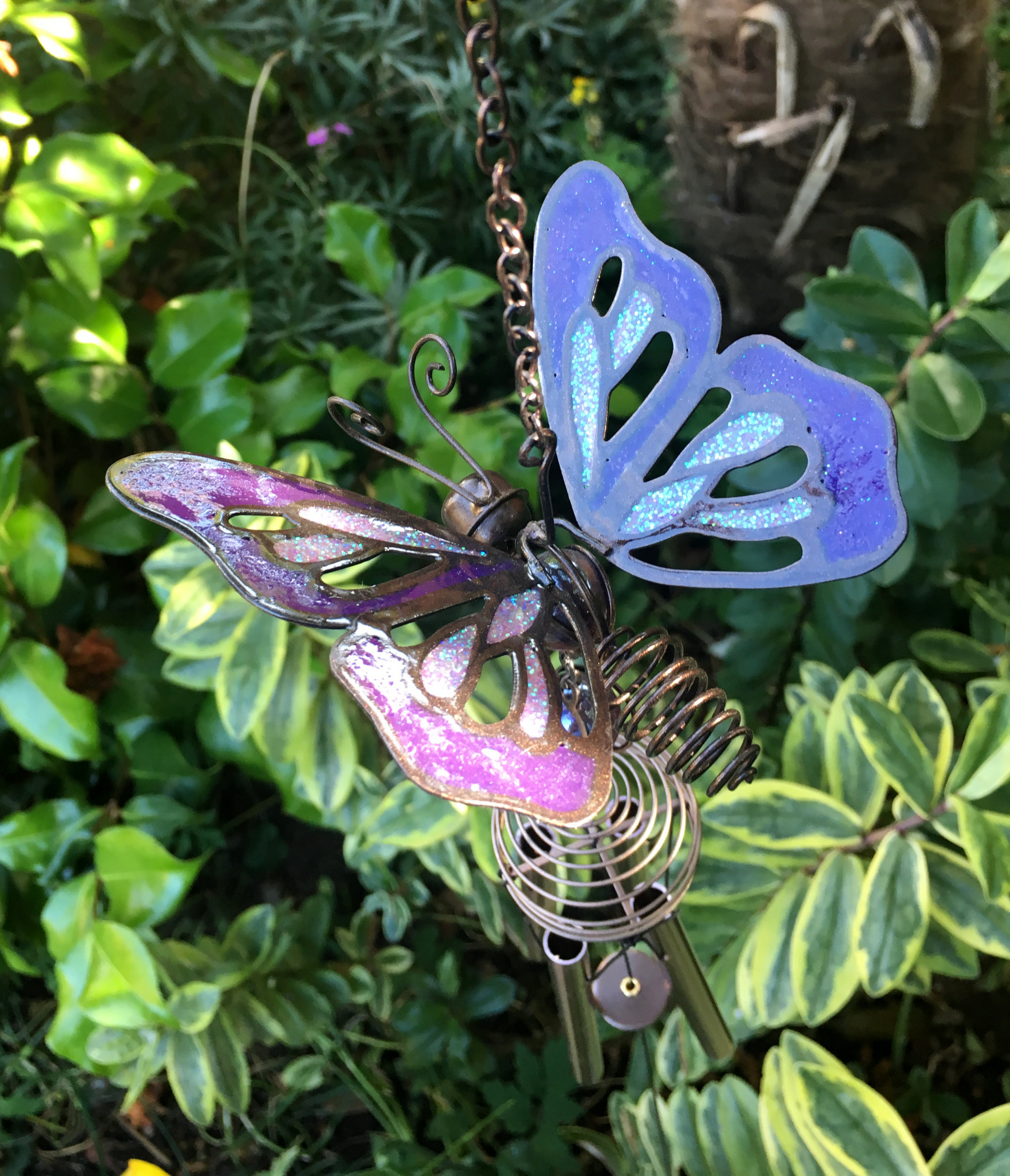 Large Metal & Glass Hanging Sun Catcher / Wind Chime Home Garden Decorations - Picture 92 of 94