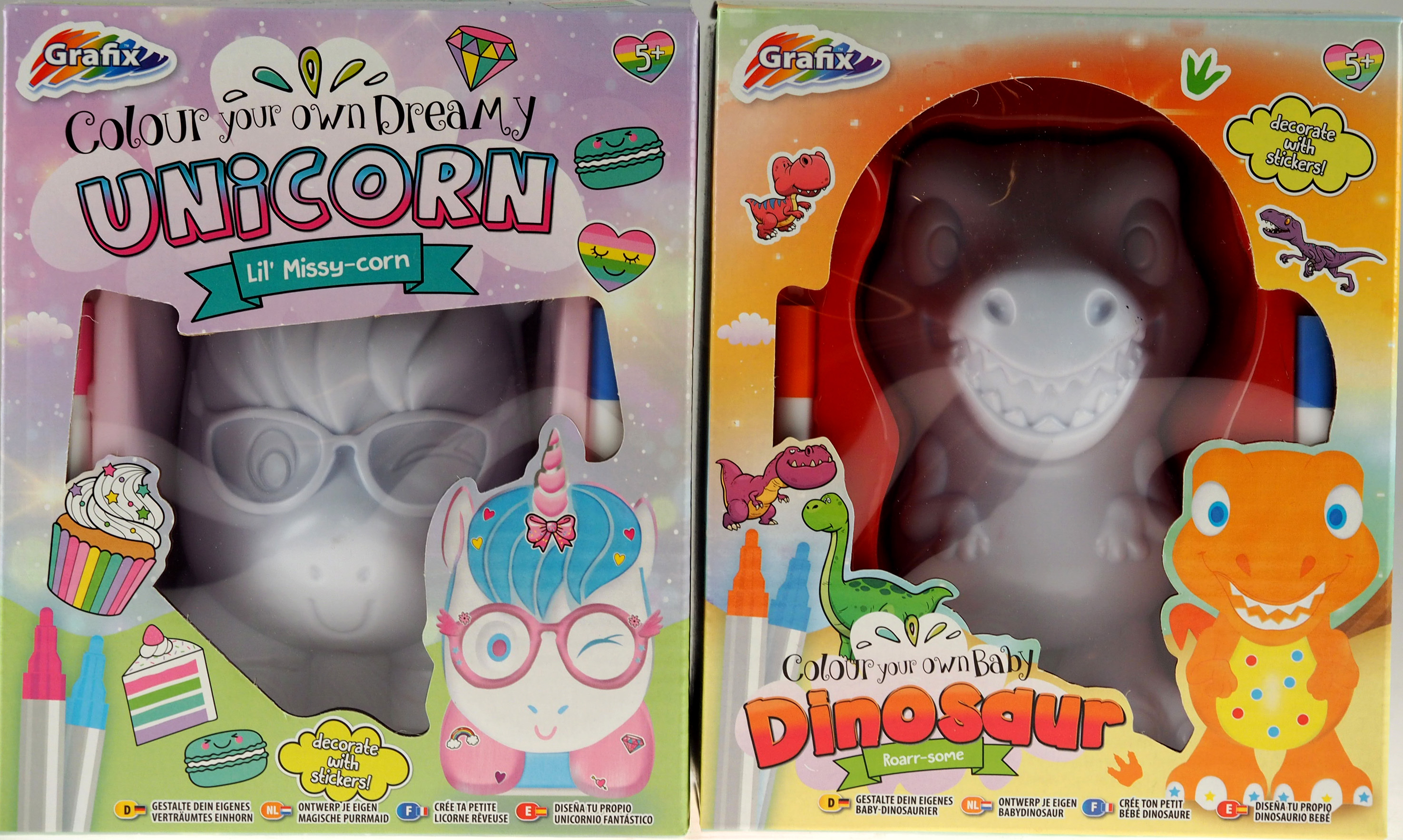 Set Of 2 Colour Your Own Unicorn And Dinosaur Figurines Creative Toys Activities Toys Games Set Of 2 Colour Your Own Unicorn And Dinosaur Figurines Creative Toys Activities Toys Games