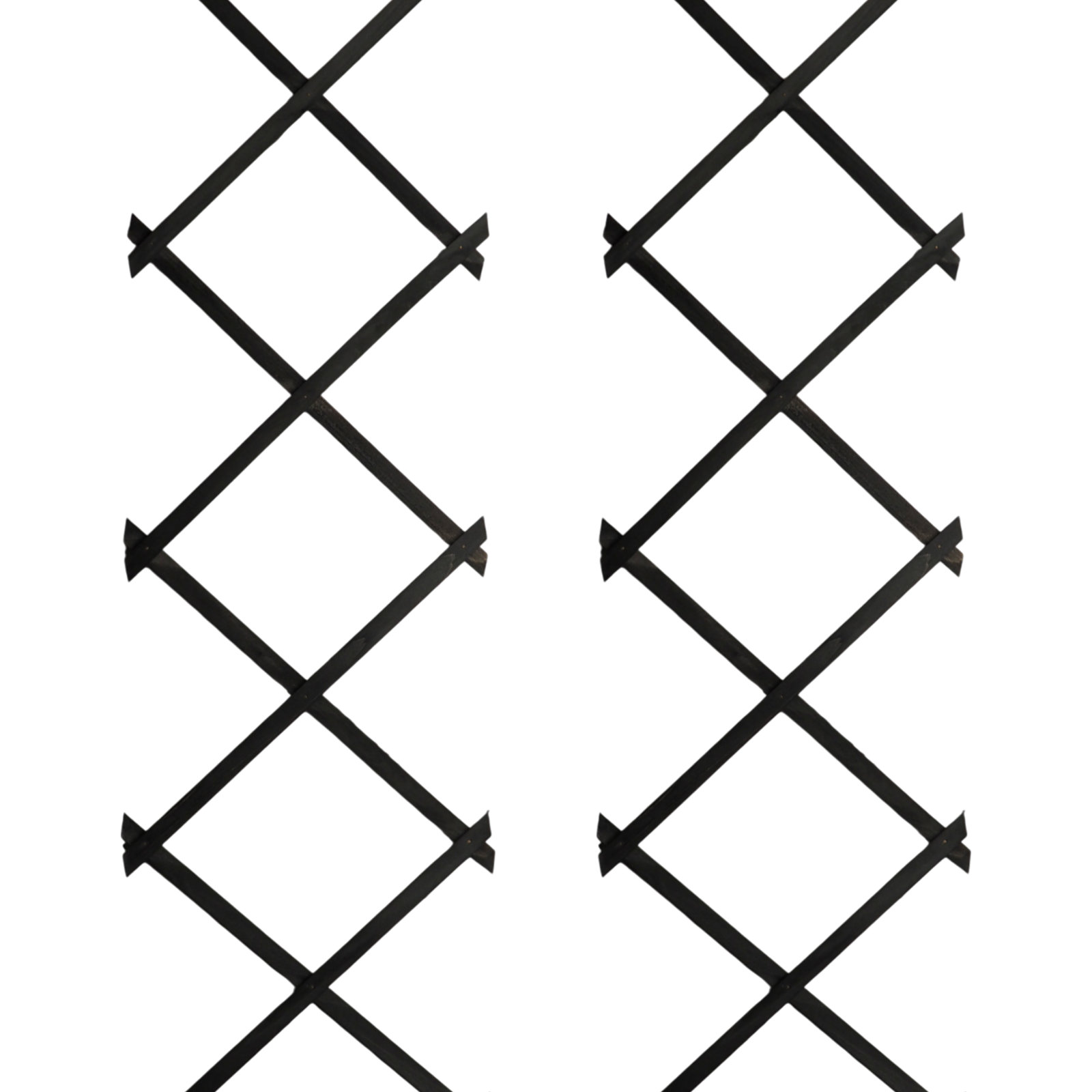 Expandable Wooden Garden Trellis Panels - Assorted Colours - Set of 2