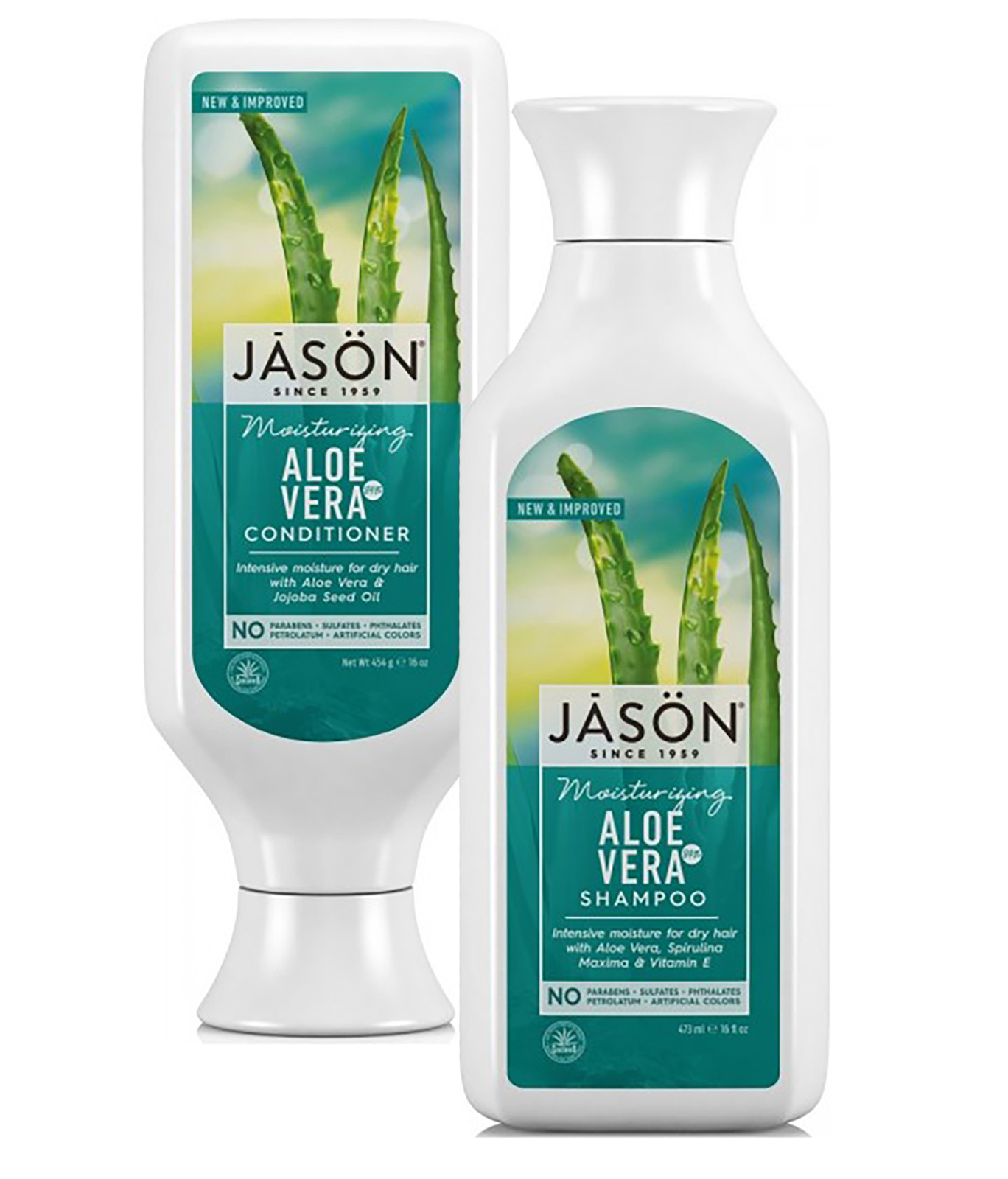 Jason Organic Aloe Vera Shampoo 473ml & Conditioner 454g Twin Pack