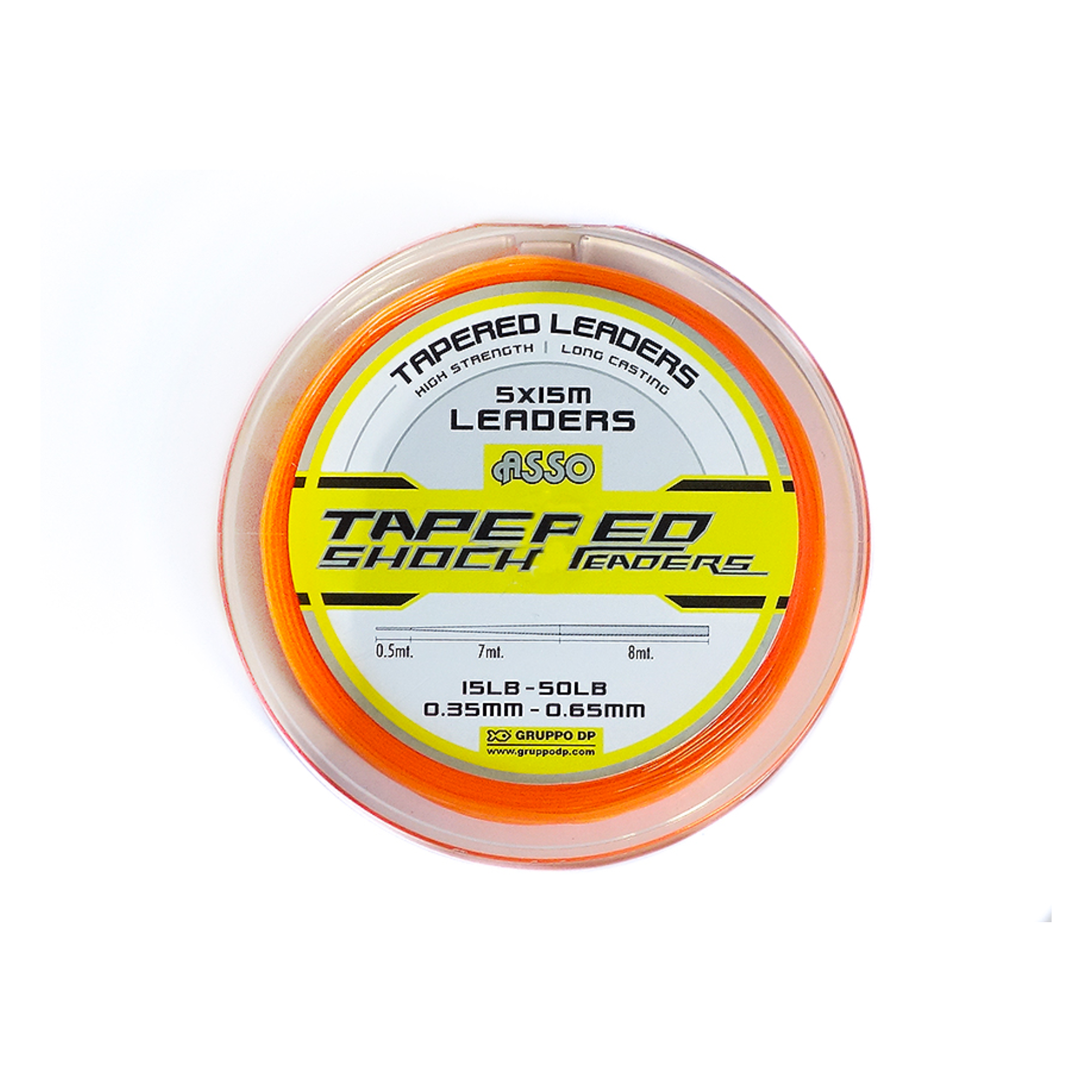 Asso Tapered Shock Leaders YELLOW / RED/CLEAR/ORANGE 