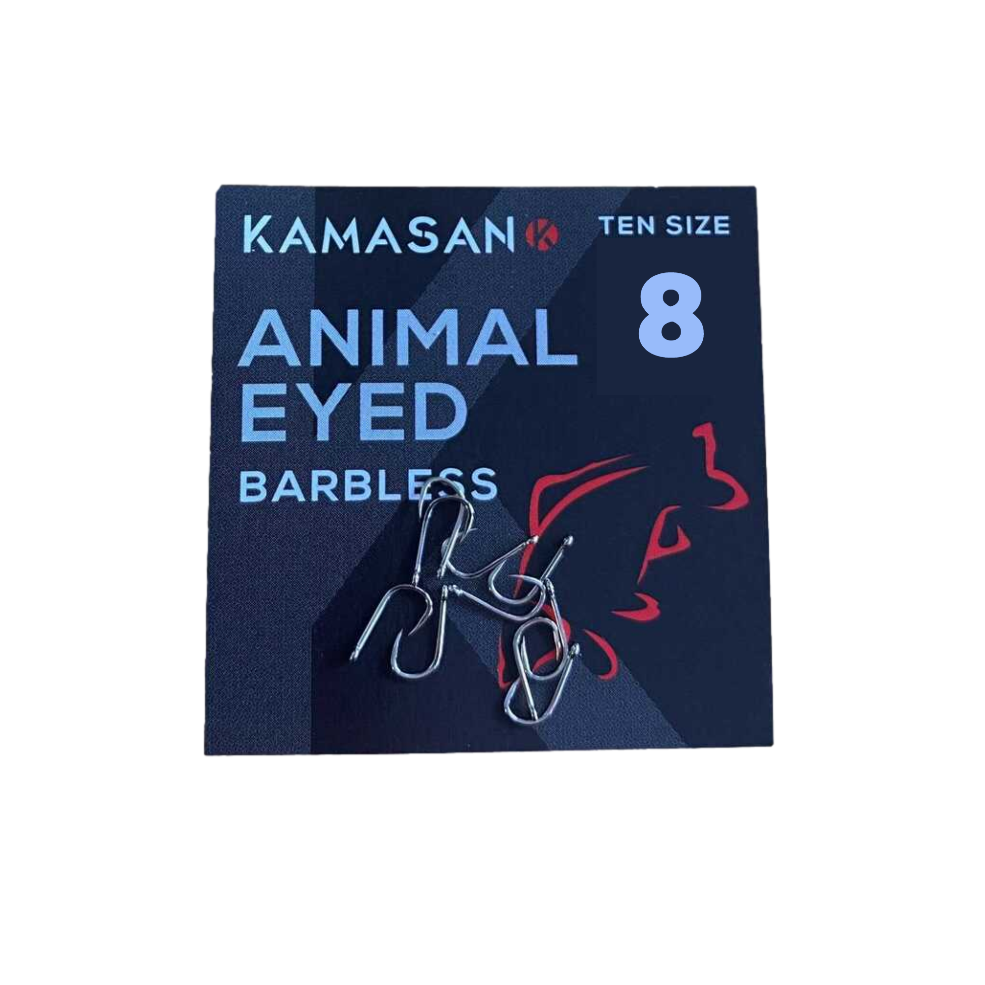 ALL SIZES AVAILABLE KAMASAN ANIMAL EYED BARBLESS HOOKS FREE P&P 