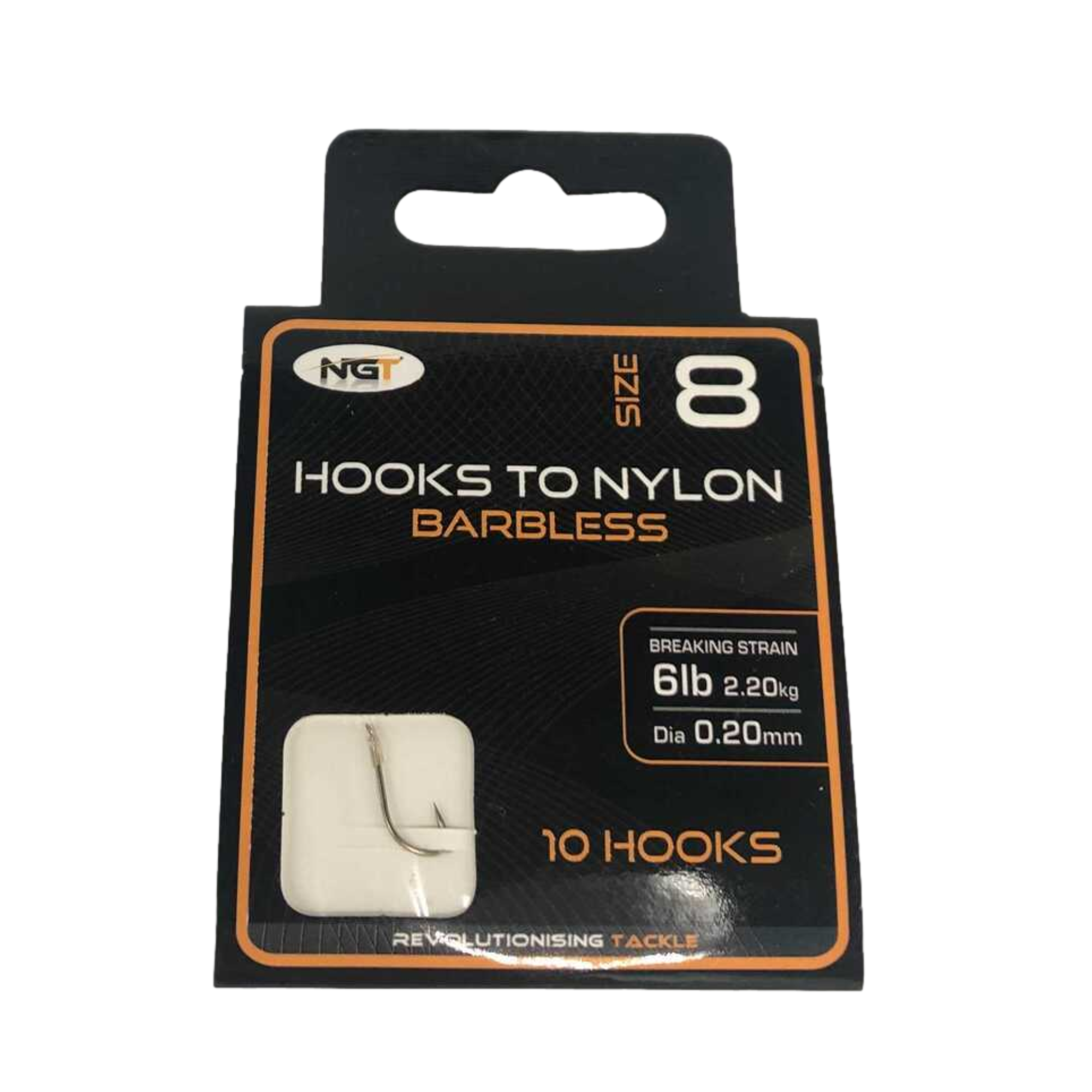 NGT Barbless Hooks to Nylon Sizes 10 12 14 16 18 NGT Fishing Tackle Carp Pack 10 