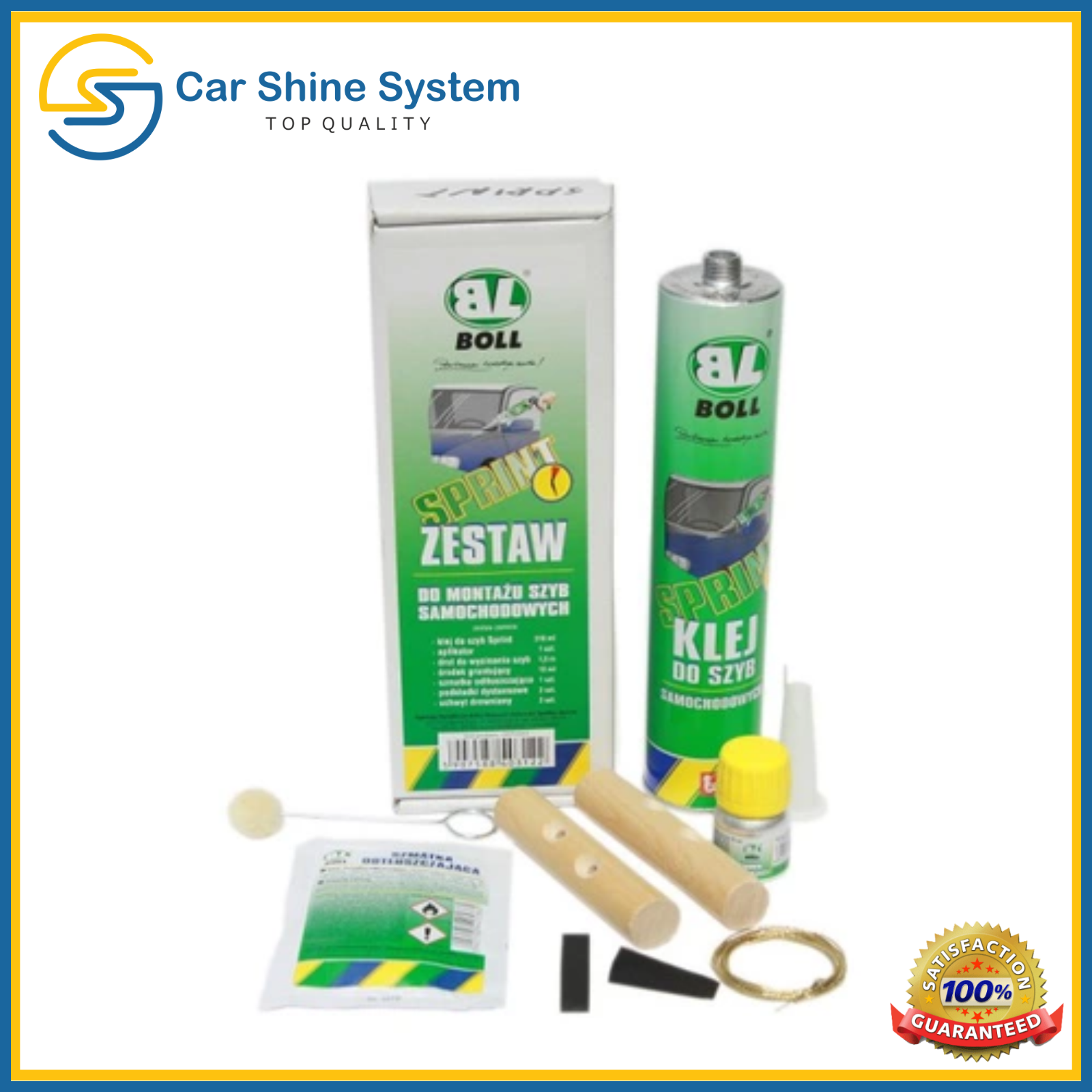 BOLL WINDSCREEN GLASS SEALANT BONDING ADHESIVE GLUE CAR SET KIT FAST