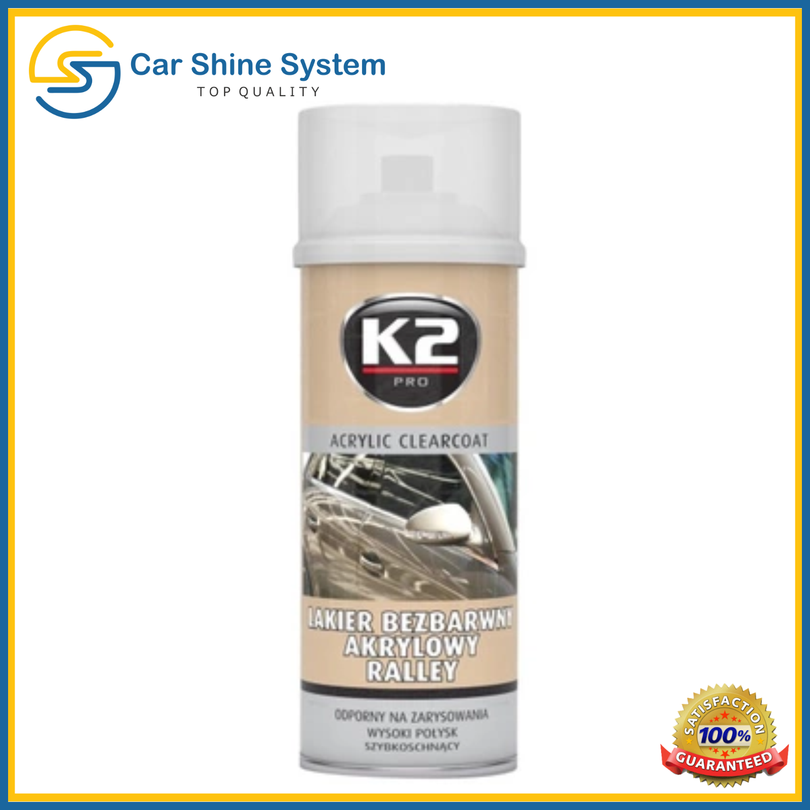 K2 CLEAR TOP COAT ACRYLIC RALLY LACQUER VARNISH CAR HIGH GLOSS FAST DRY SPRAY 5906534007711 eBay