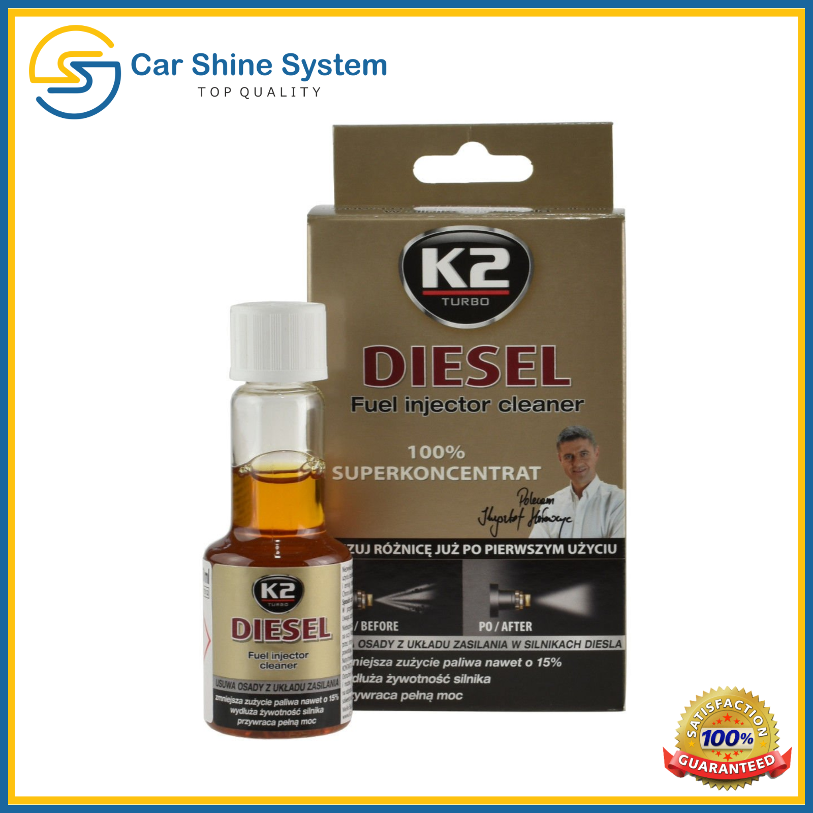 K2 DIESEL 50ml FUEL INJECTOR CLEANER LOWER EMISSIONS FUEL ALL ENGINES