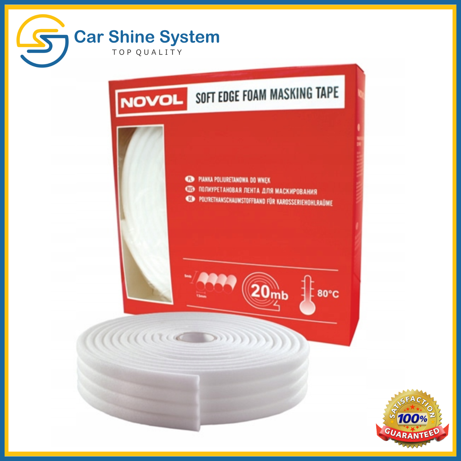 Soft Edge Foam Masking Tape 13mm X 20M Low Tack CAR SPRAY Paint GAP