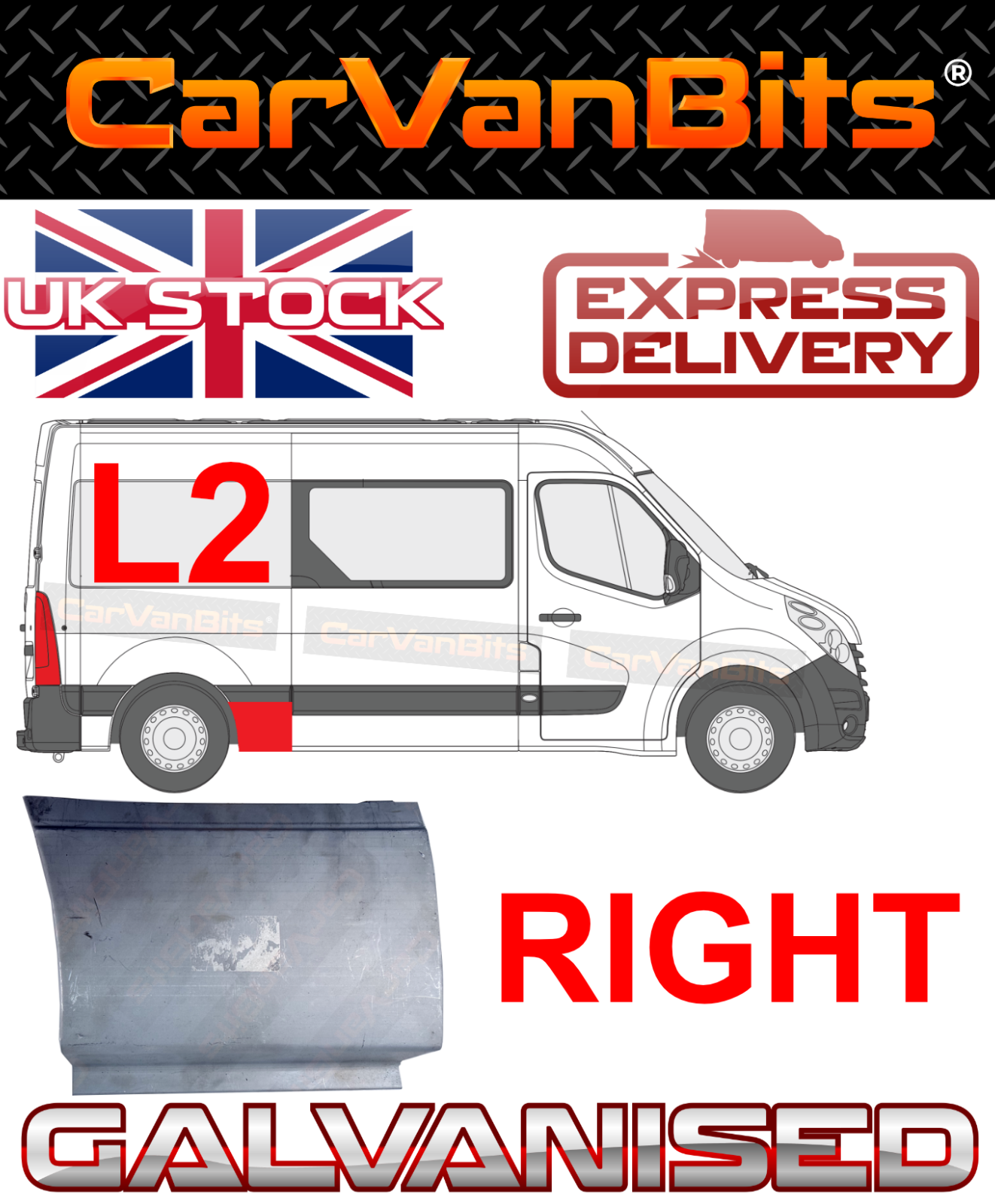 FOR RENAULT MASTER MOVANO NV400 10-24 REAR WHEEL ARCH SIDE BODY REPAIR PANEL OS