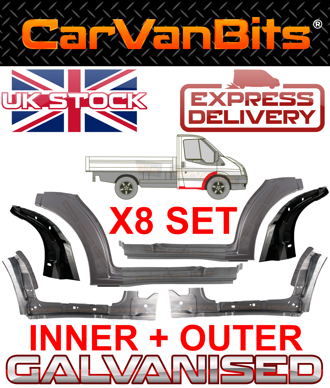 FOR FORD TRANSIT MK6 MK7 TIPPER VAN FRONT DOOR WHEEL ARCH SILL REPAIR PANEL