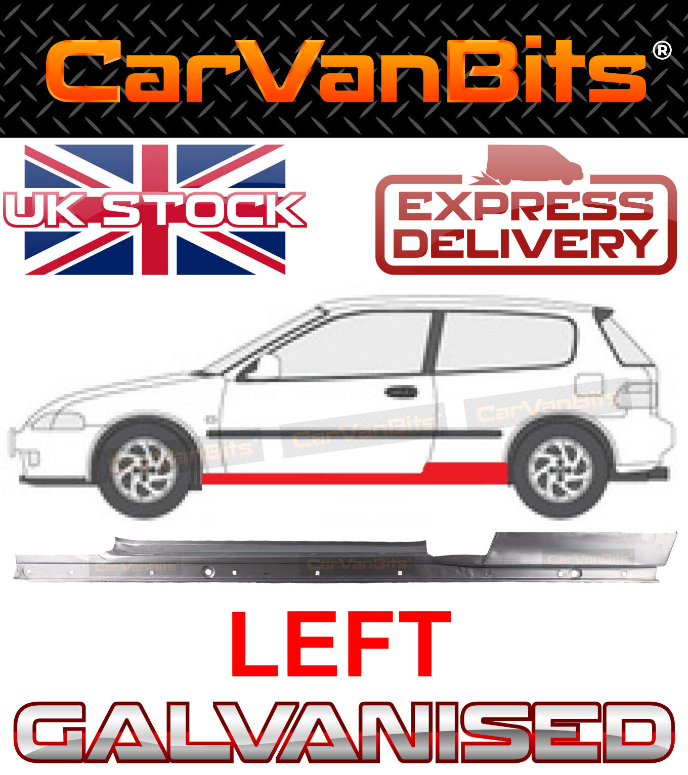 FOR HONDA CIVIC EG/EJ 3 DOOR 91-95 SILL REPAIR BODY RUST OUTER PANEL SILL LEFT