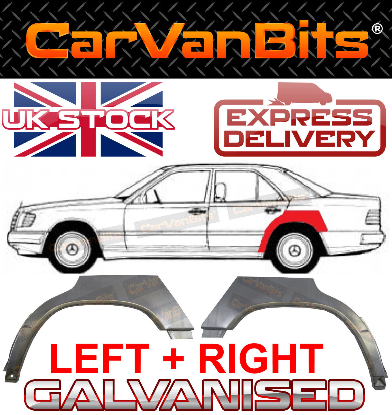 FOR MERCEDES E CLASS 84-96 W124 SALOON ESTATE REAR WHEEL ARCH WING REPAIR PANEL