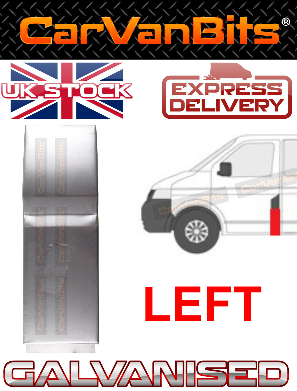 FOR VW TRANSPORTER T5 T6 03-25 B POST PILLAR SIDE REPAIR PLATING BODY TRIM PANEL