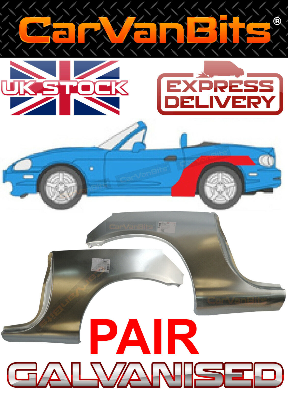 FOR MAZDA MX 5 MX-5 NB 98-05 REAR WHEEL ARCH REPAIR BODY FULL PANEL WING FENDER
