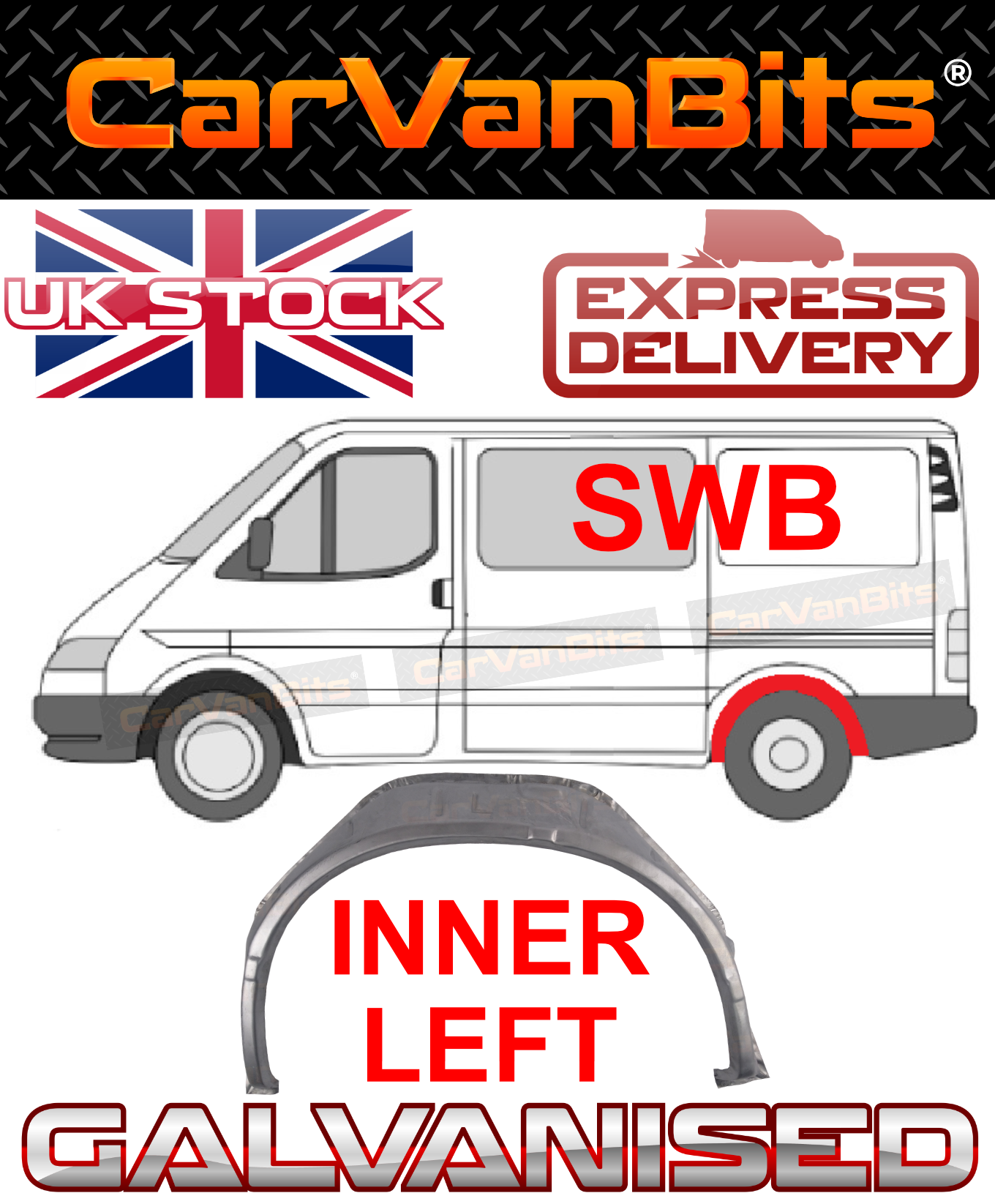 FOR FORD TRANSIT MK4 MK5 91-00 SWB REAR INNER WHEEL ARCH REPAIR BODY PANEL LEFT
