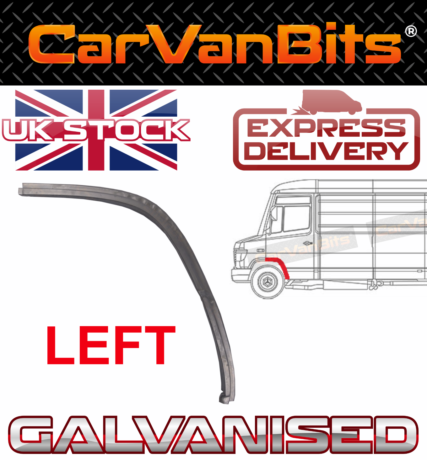 FOR MERCEDES VARIO 96- FRONT WHEEL ARCH REPAIR BODY RUST PANEL WING SILL LEFT