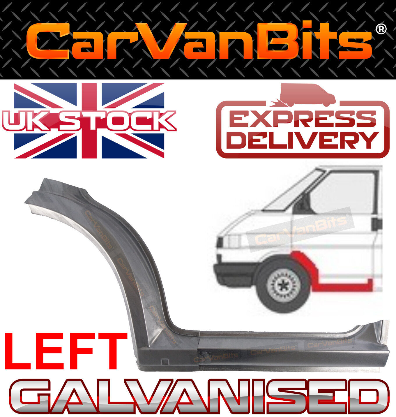 FOR VW TRANSPORTER T4 90-03 FRONT WHEEL ARCH SILL REPAIR PANEL OUTER DOORSTEP LE