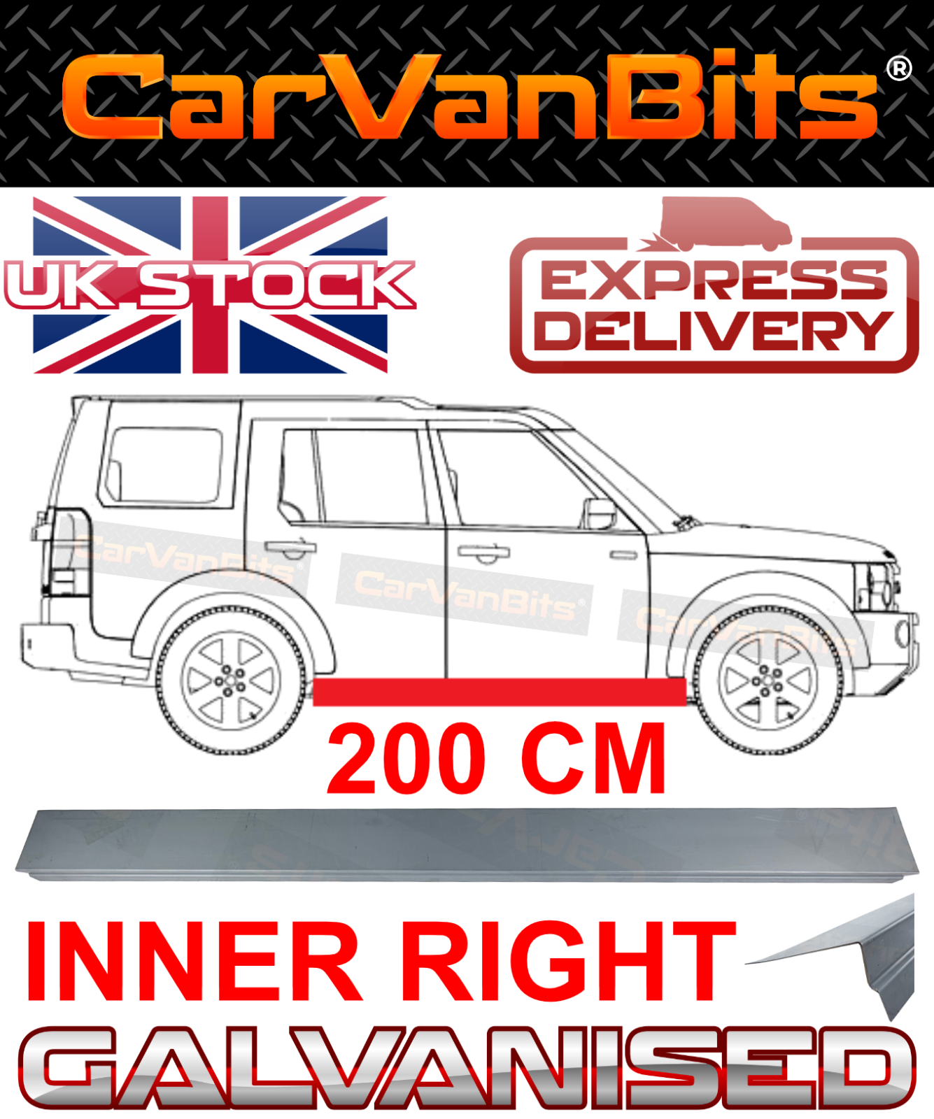 FOR LAND ROVER DISCOVERY TAA 3 2004-2009 SILL REPAIR BODY RUST INNER PANEL RIGHT