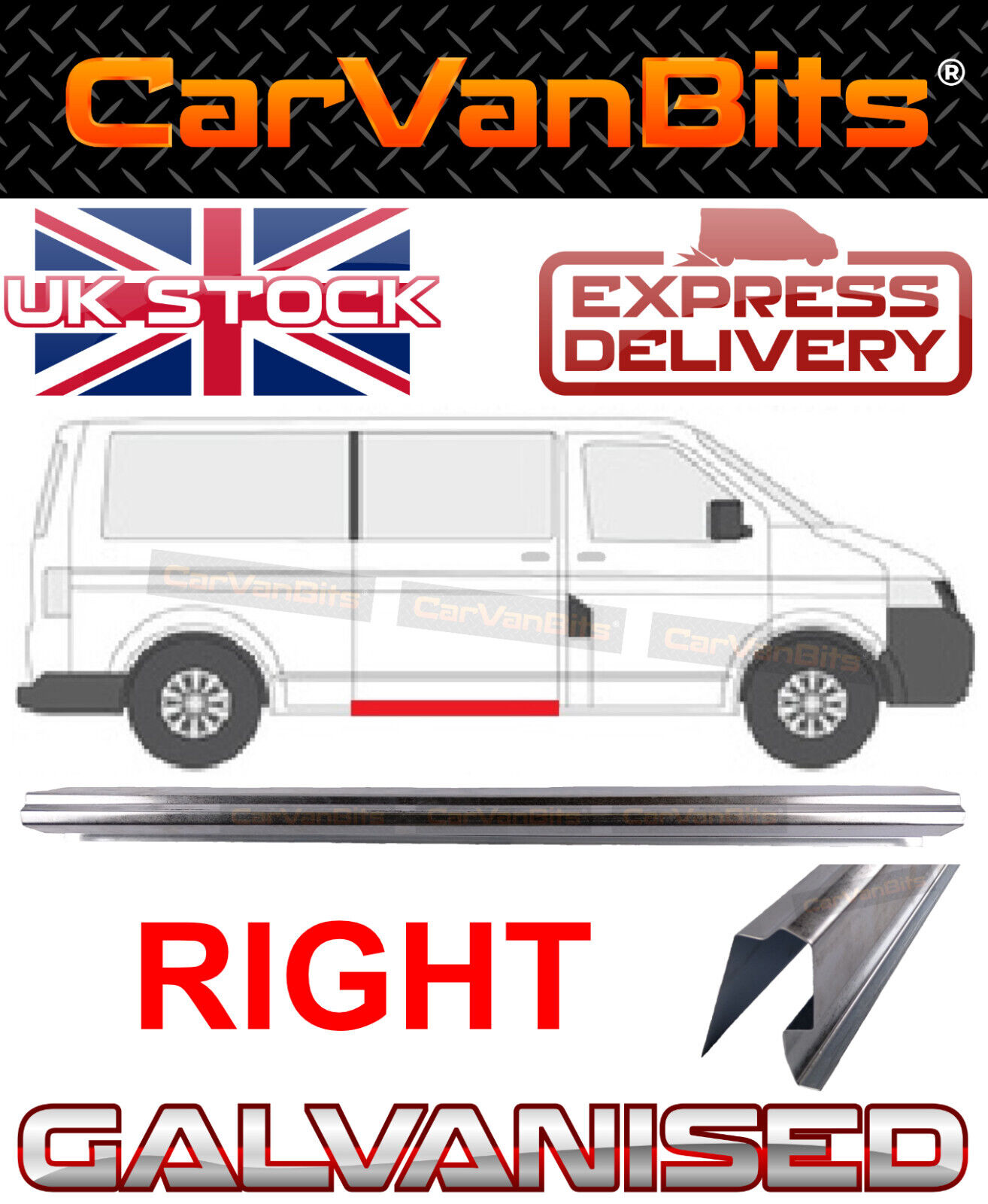 FOR VW TRANSPORTER T5 T6 03-15 SWB LWB UNDER SLIDING DOOR BODY REPAIR PANEL SILL
