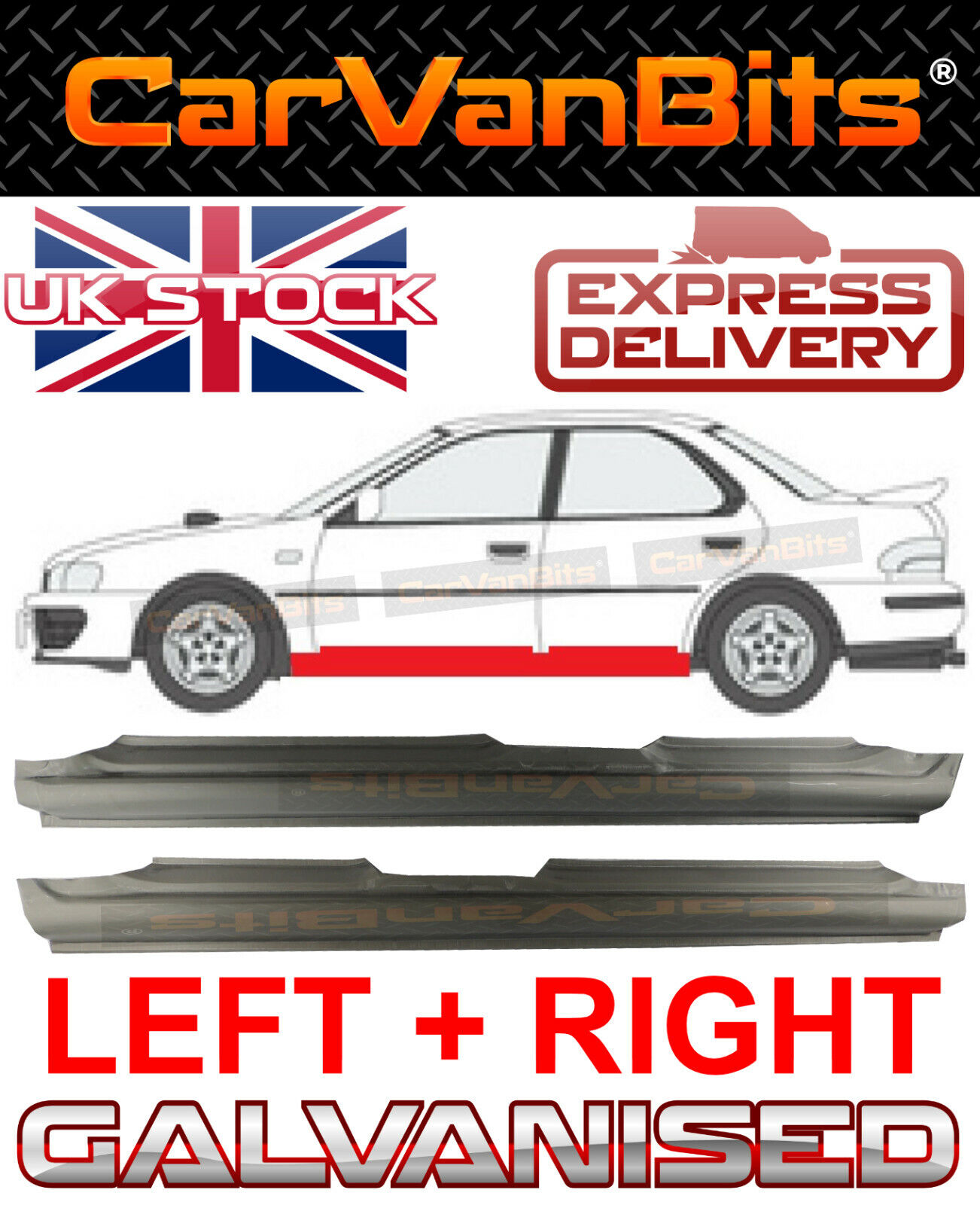 FOR SUBARU IMPREZA GC GF 92-00 FULL SILL REPAIR BODY RUST OUTER PANEL PAIR 