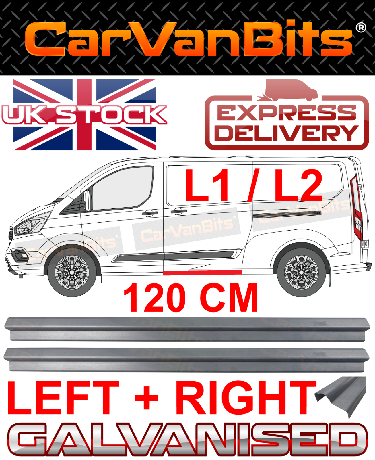FOR FORD TRANSIT CUSTOM MK8 2013-2023 UNDER SIDE SLIDING DOOR REPAIR SILL PANEL