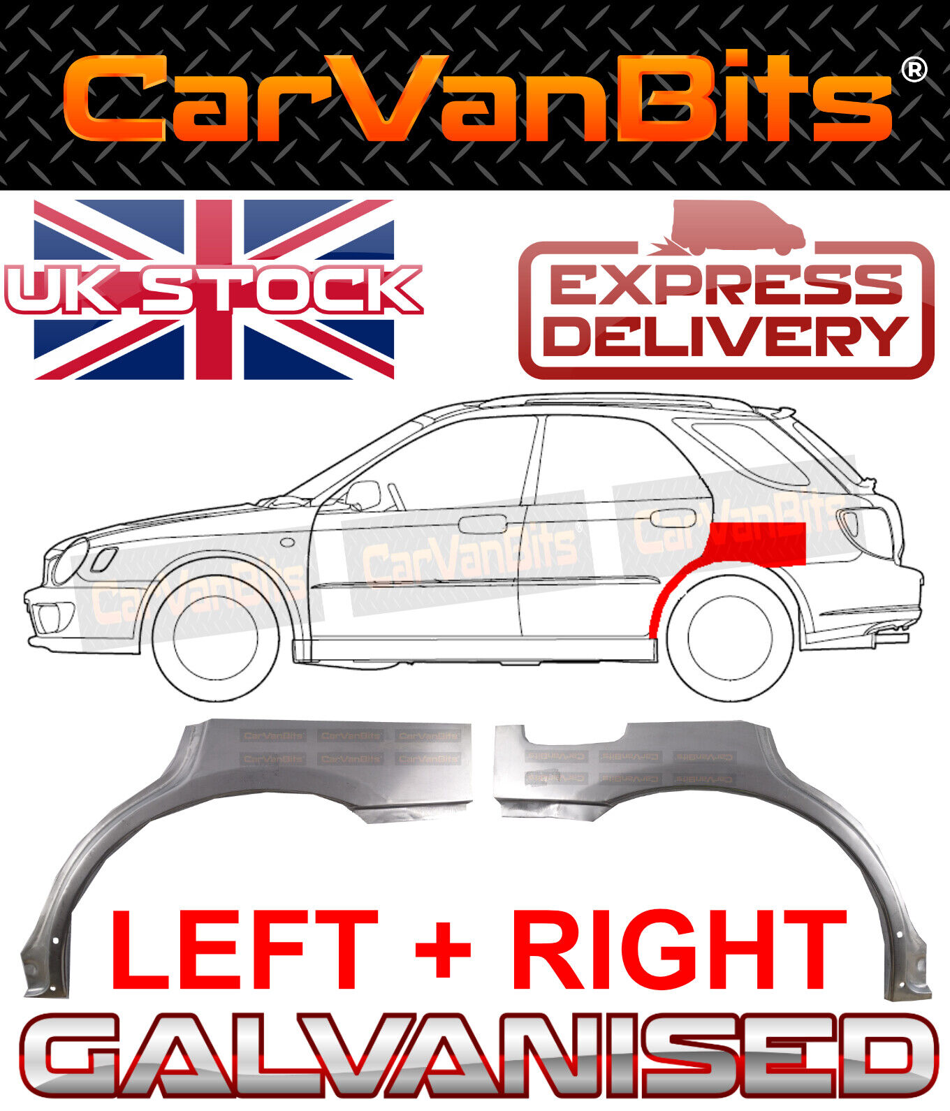 FOR SUBARU IMPREZA GG WAGON ESTATE 00-07 REAR WHEEL ARCH FENDER REPAIR PANEL 