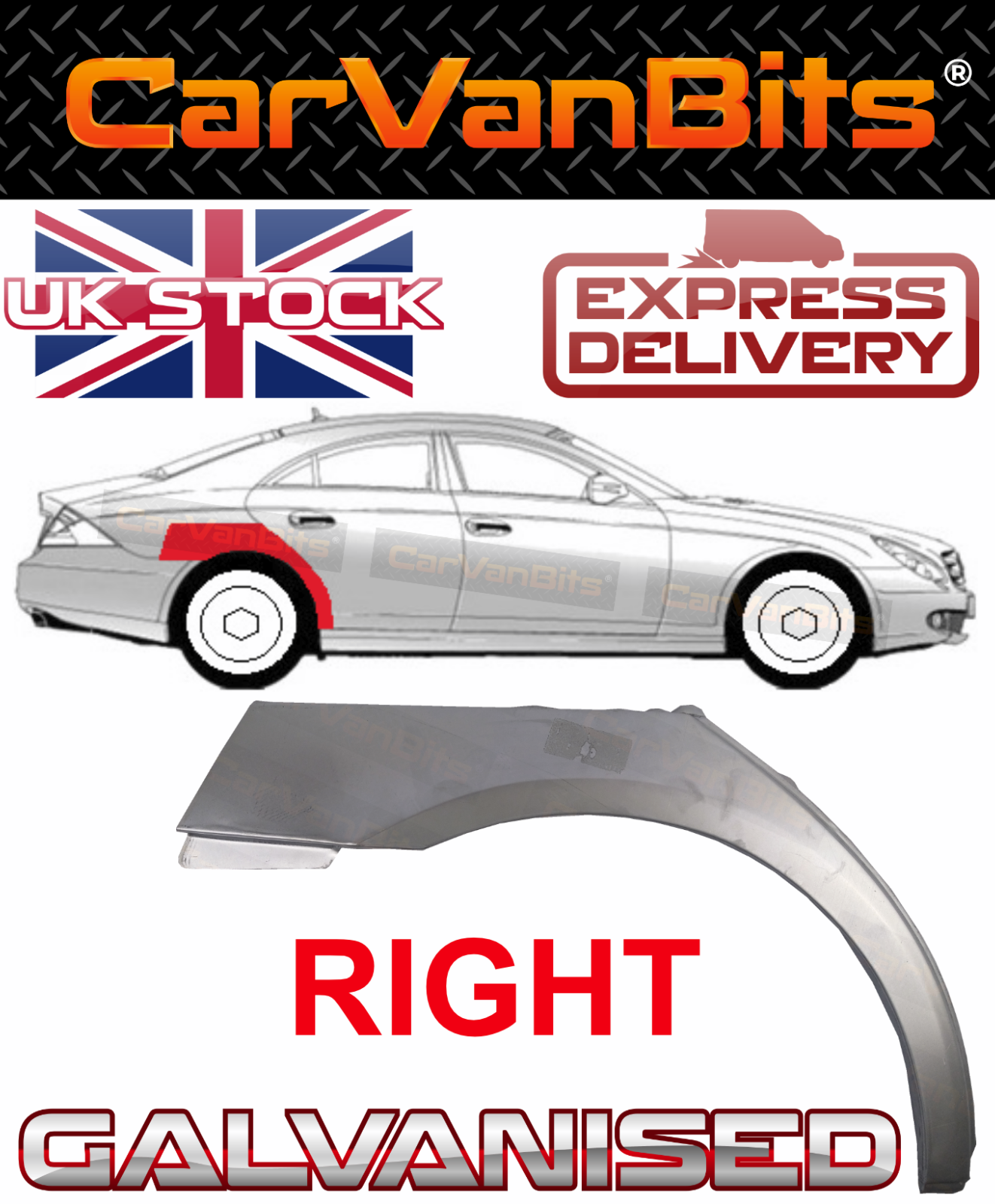FOR MERCEDES CLS C219 W219 04-11 REAR WHEEL ARCH REPAIR BODY RUST PANEL RIGHT