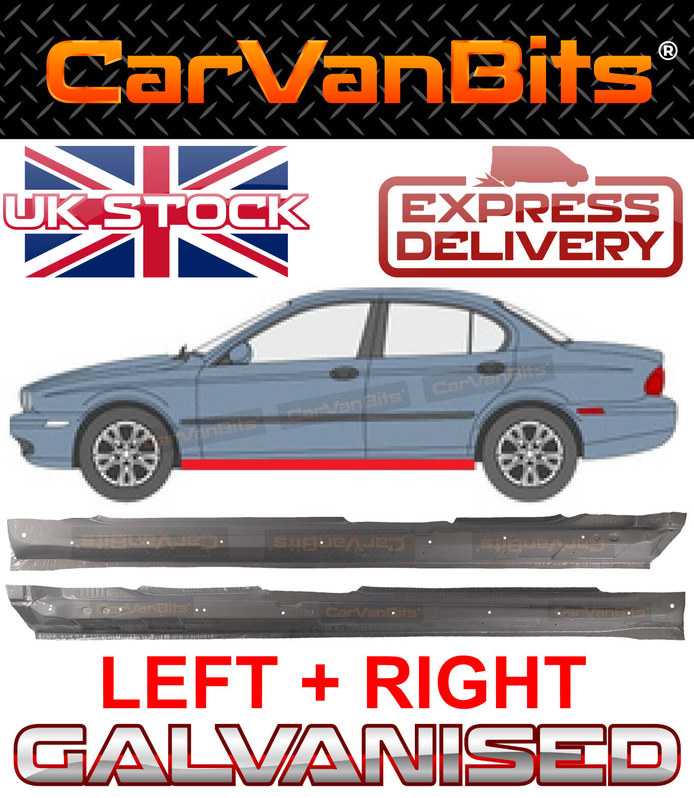 FOR JAGUAR X-TYPE 01-09 FULL SILL REPAIR BODY RUST PANEL PAIR 
