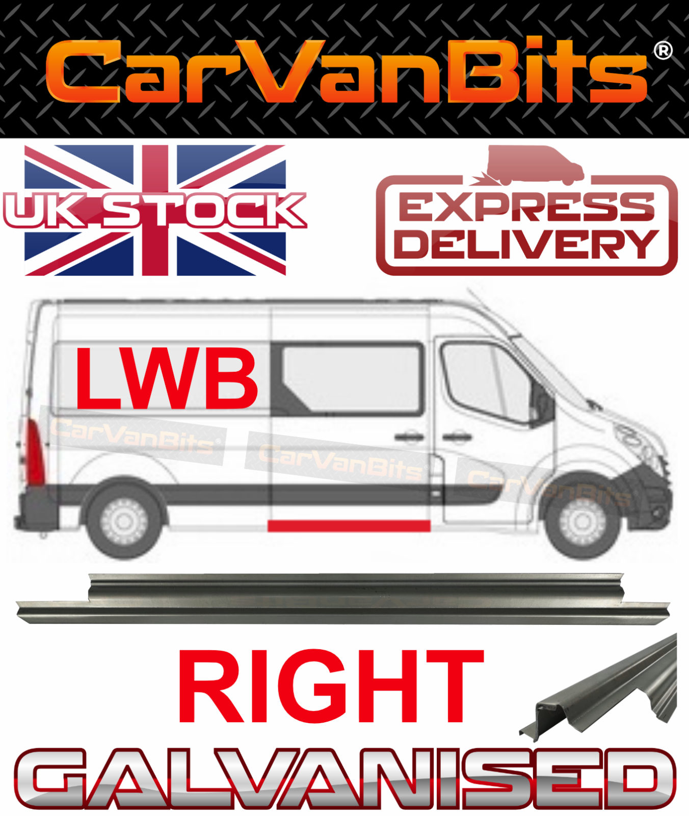 FOR RENAULT MASTER VAUXHALL MOVANO NV400 10 UNDER SIDE SLIDING DOOR REPAIR PANEL