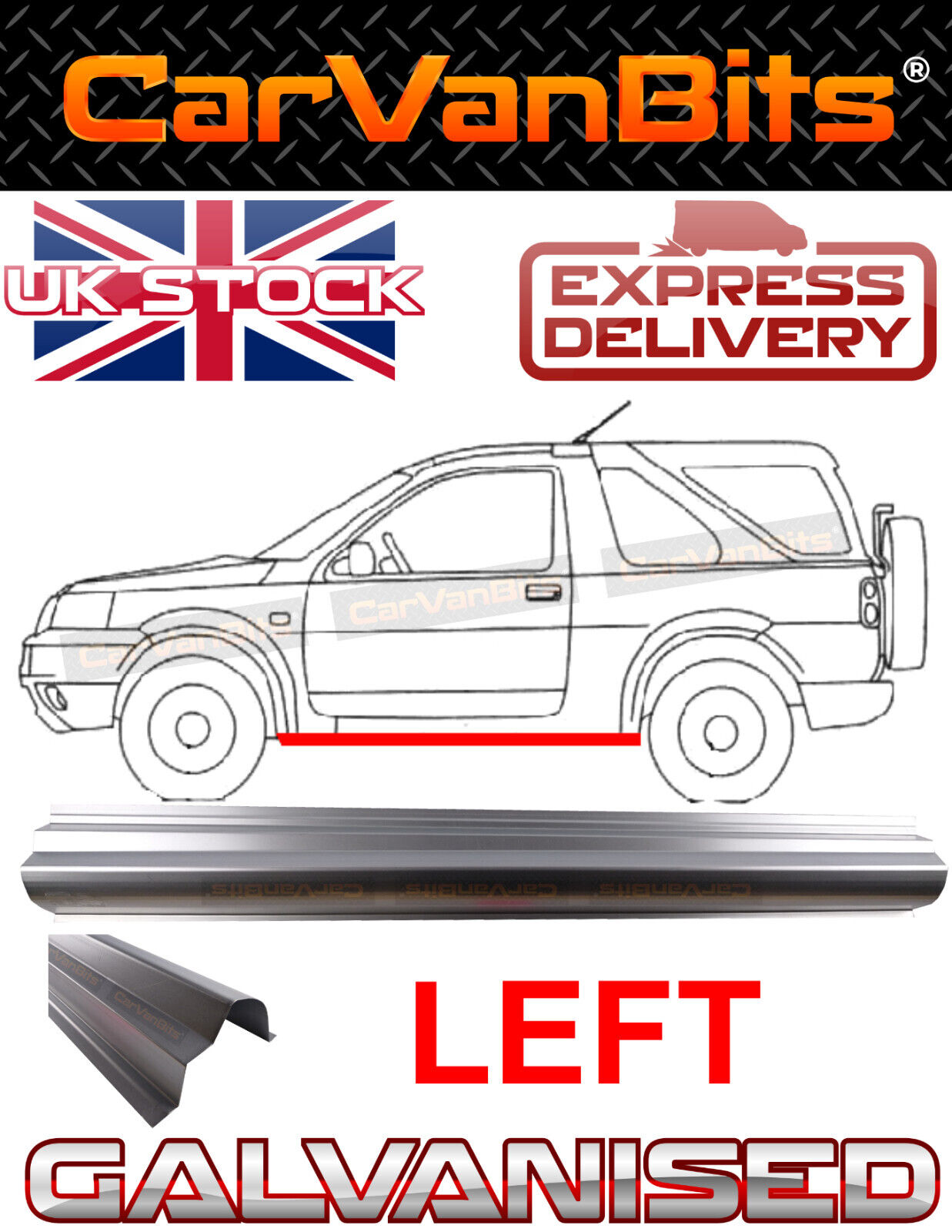FOR LAND ROVER FREELANDER LN 3/5 DOOR 97-06 SILL REPAIR UPPER BODY PANEL LEFT