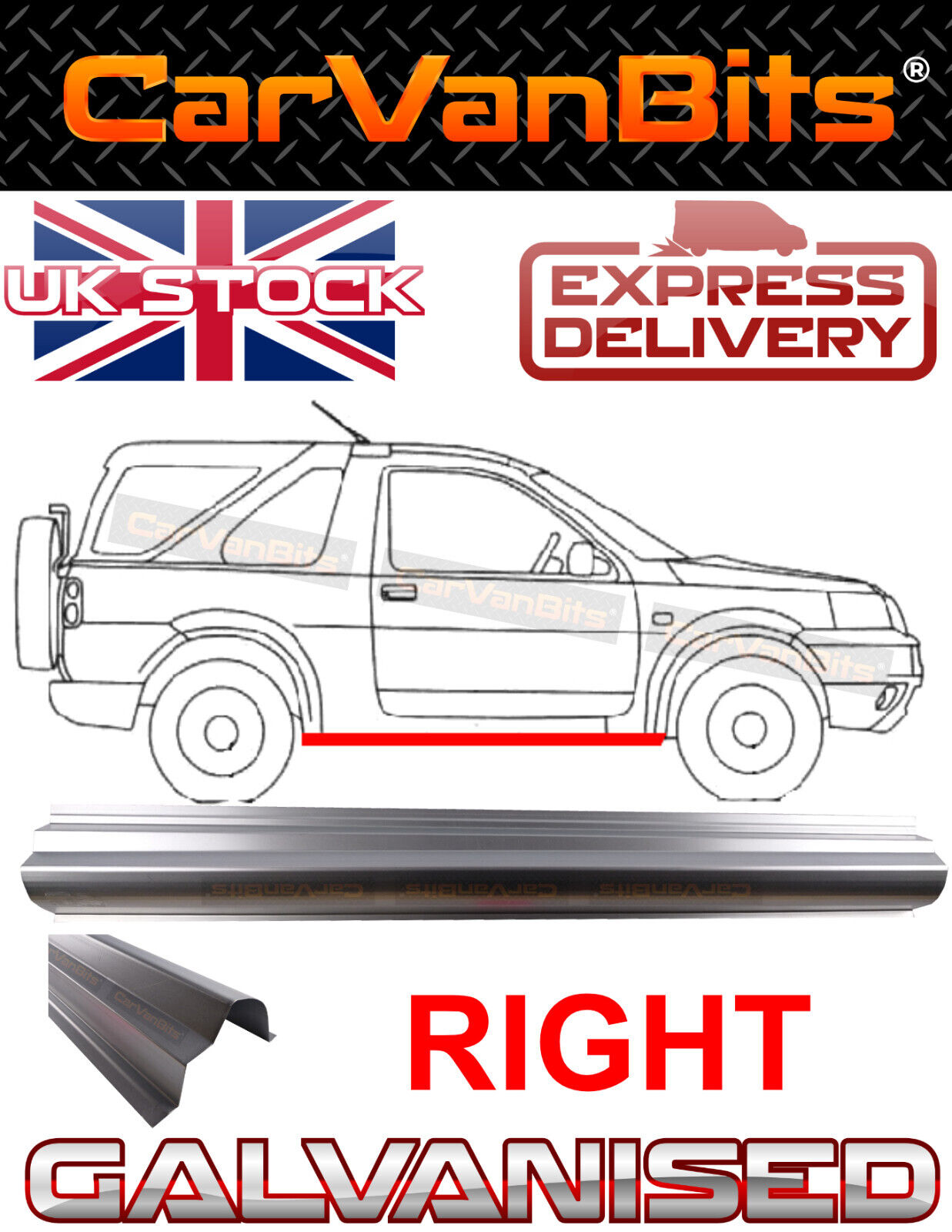 FOR LAND ROVER FREELANDER LN 3/5 DOOR 97-06 SILL REPAIR UPPER BODY PANEL RIGHT