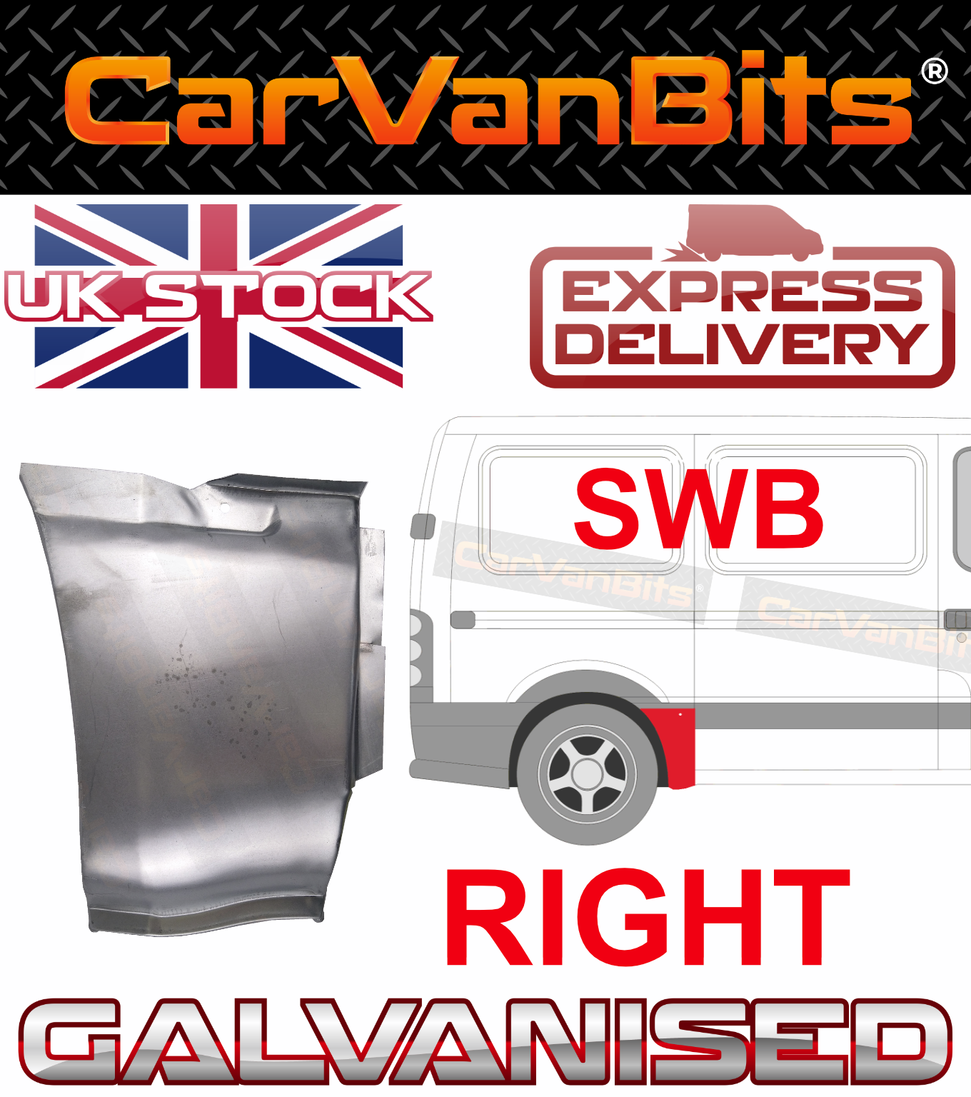 FOR MASTER VAUXHALL MOVANO INTERSTAR 98-10 FRONT OF REAR WHEEL ARCH REPAIR PANEL