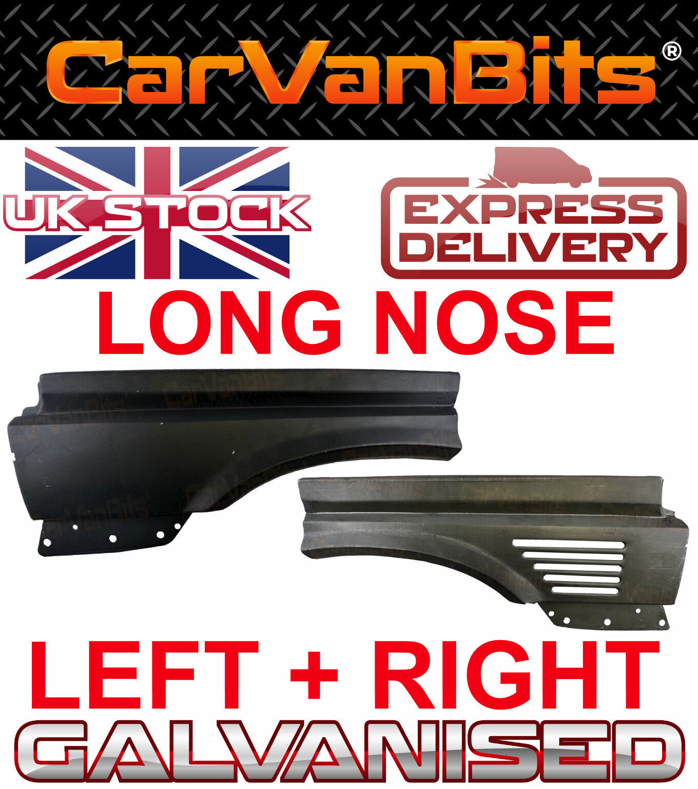 Pair Front Repair Panels For VW T4 Transporter (1996-2003) - Short Nose Fender Wings