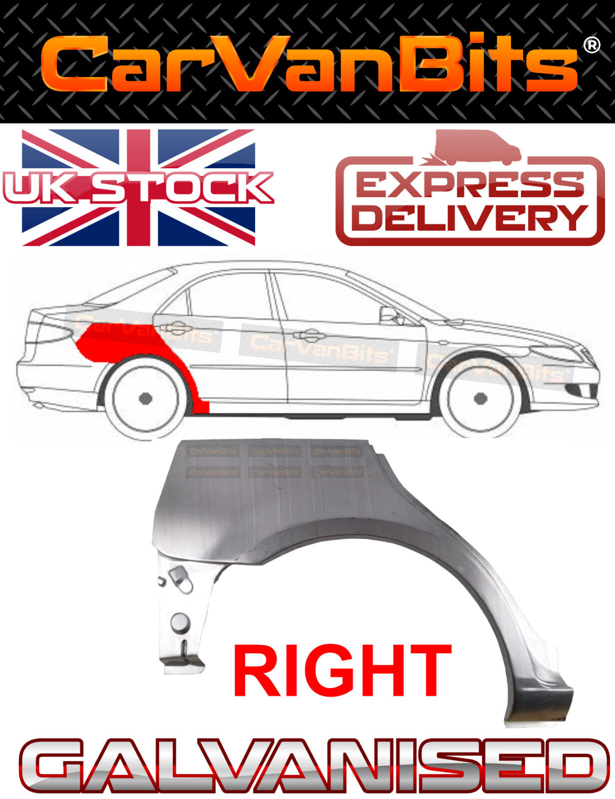 FOR MAZDA 6 GG GY 02-08 4/5 DOOR REAR WHEEL ARCH REPAIR BODY RUST OUTER PANEL RI