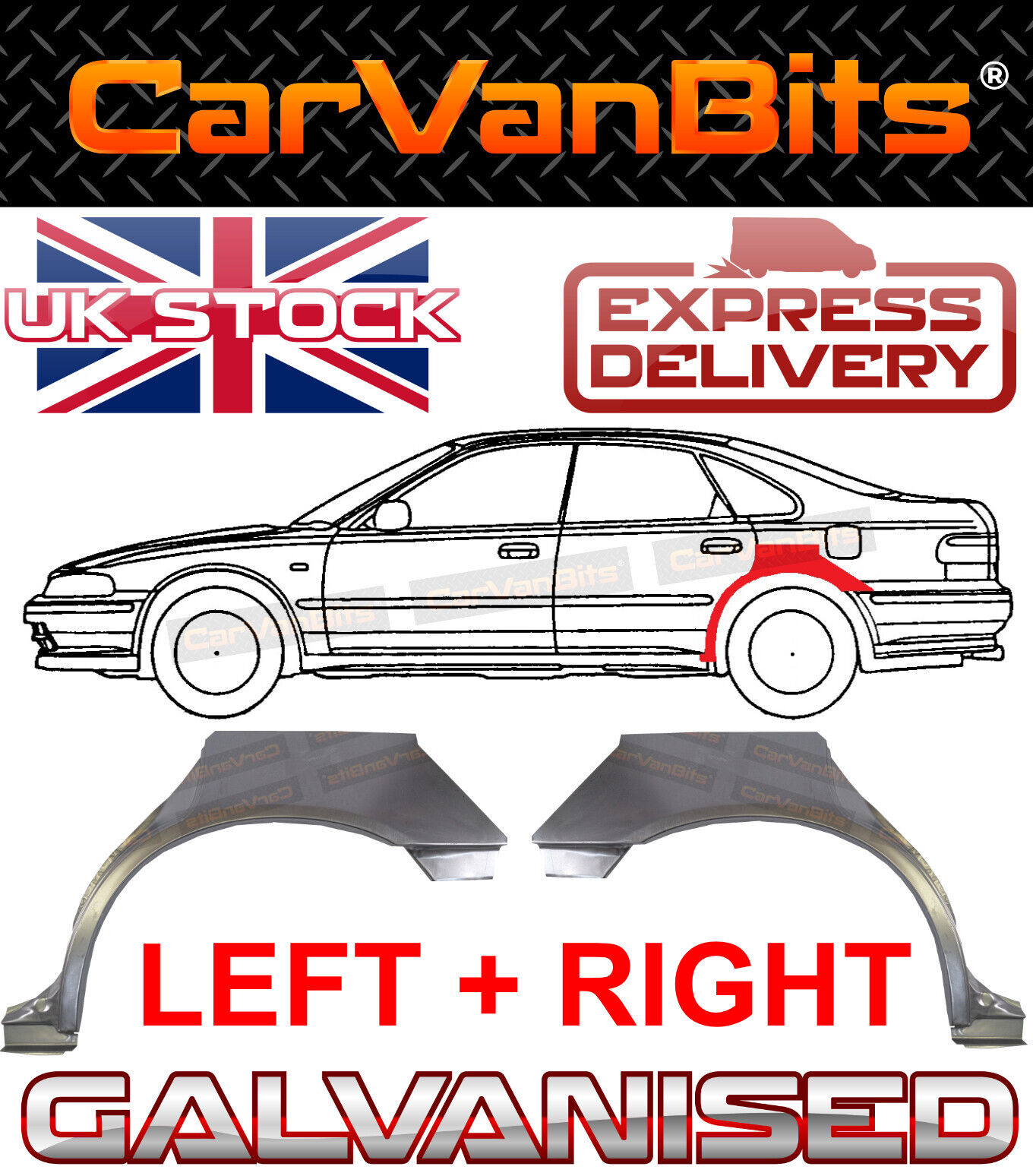 FOR HONDA ACCORD 93-98 REAR WHEEL ARCH WING REPAIR FENDER BODY RUST PANEL PAIR
