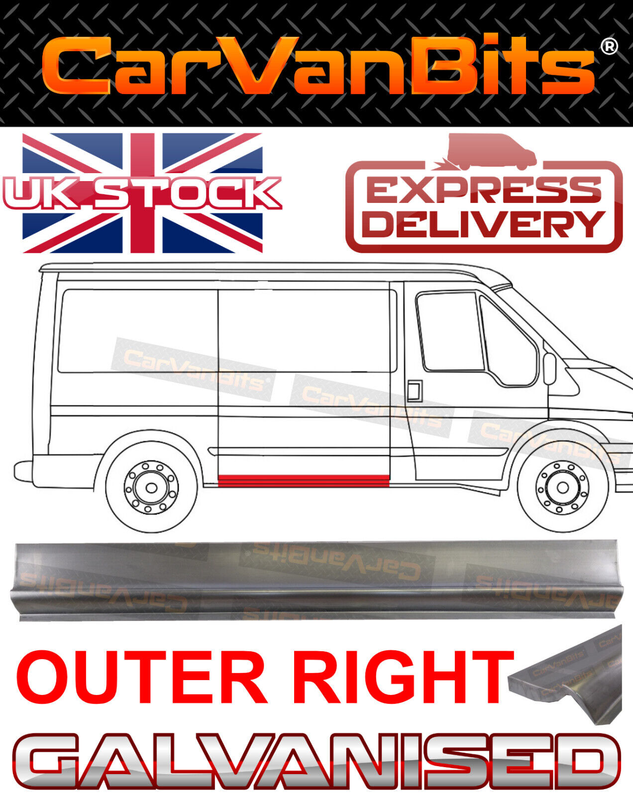 FOR FORD TRANSIT SWB MK6 MK7 00-13 SIDE BODY REPAIR SILL RUST OUTER PANEL LOW