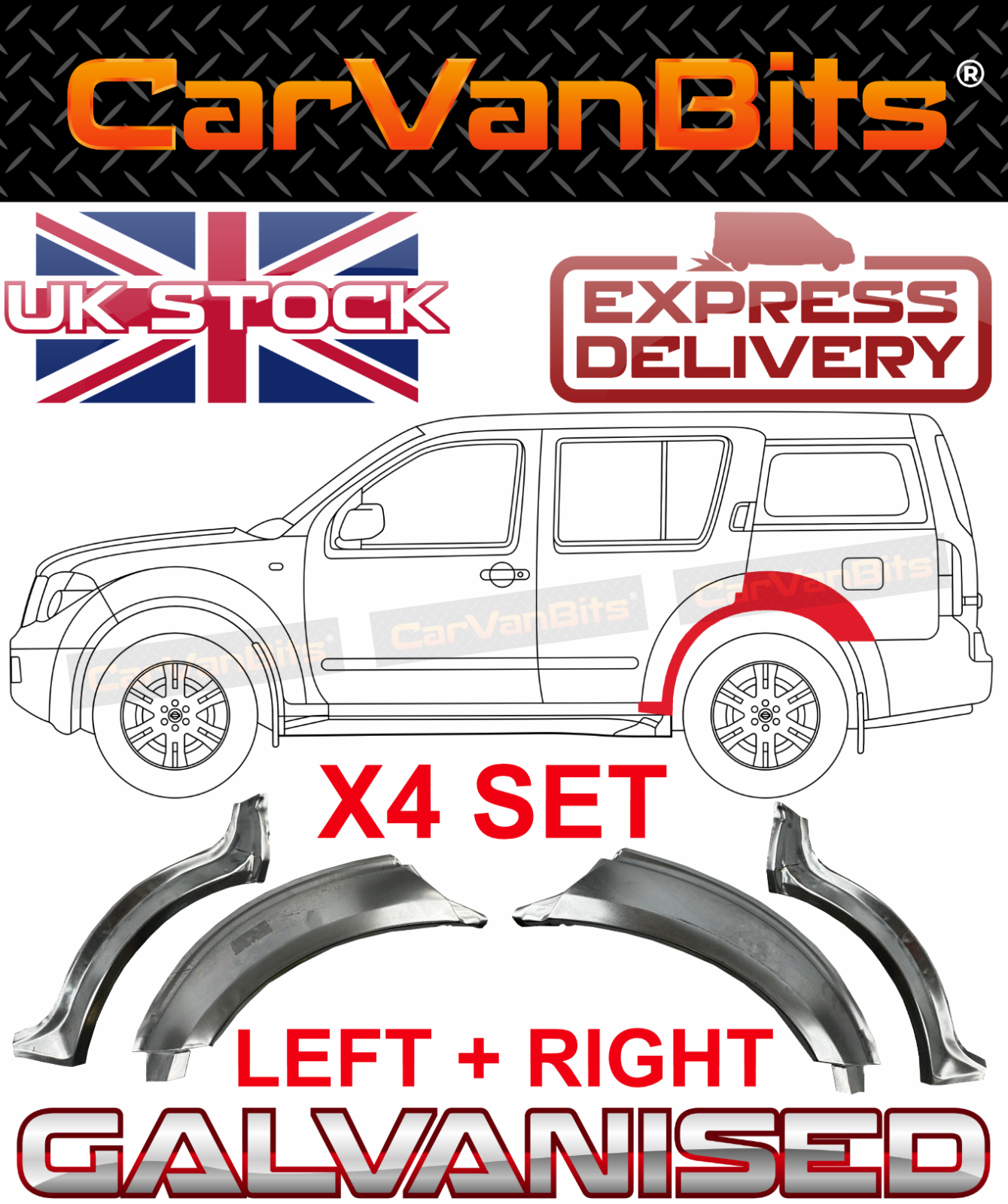 FOR NISSAN NAVARA FRONTIER D40 PATHFINDER R51 05-16 REAR WHEEL ARCH REPAIR PANEL